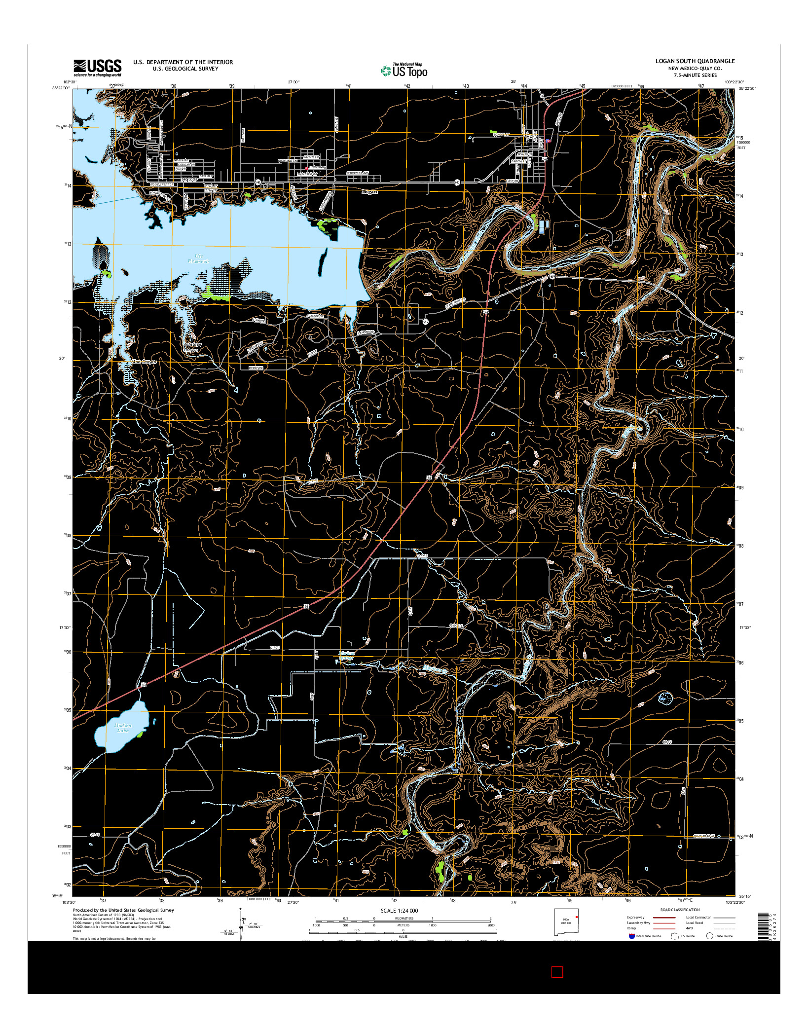 USGS US TOPO 7.5-MINUTE MAP FOR LOGAN SOUTH, NM 2017