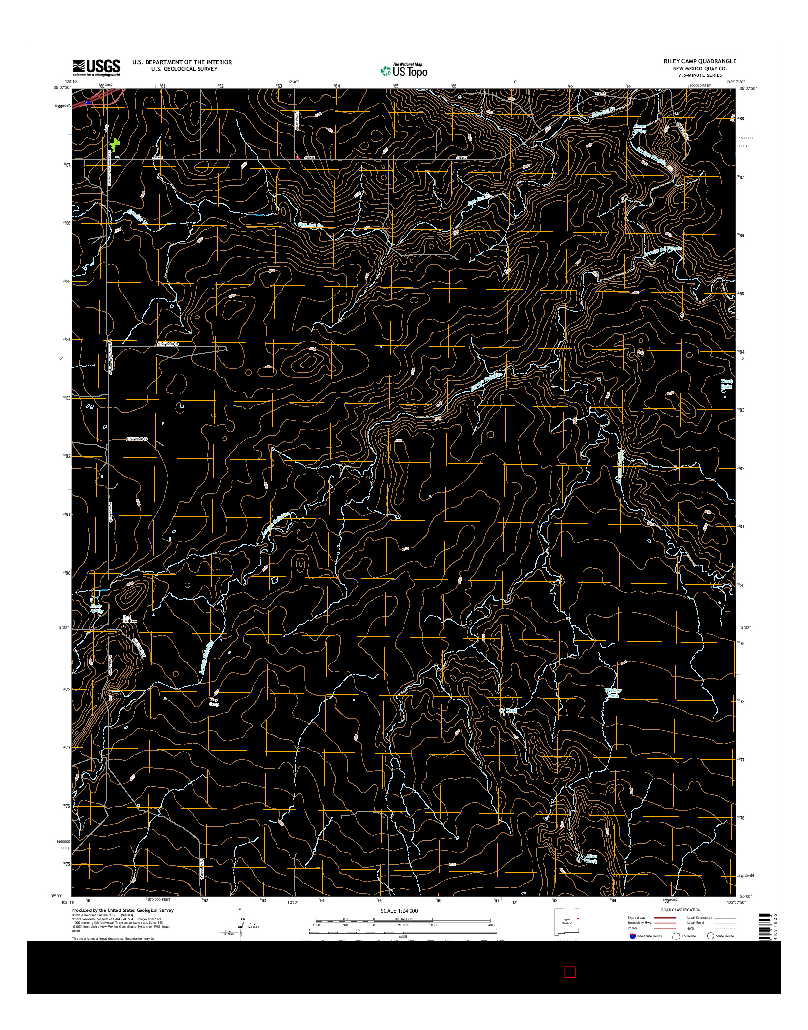 USGS US TOPO 7.5-MINUTE MAP FOR RILEY CAMP, NM 2017