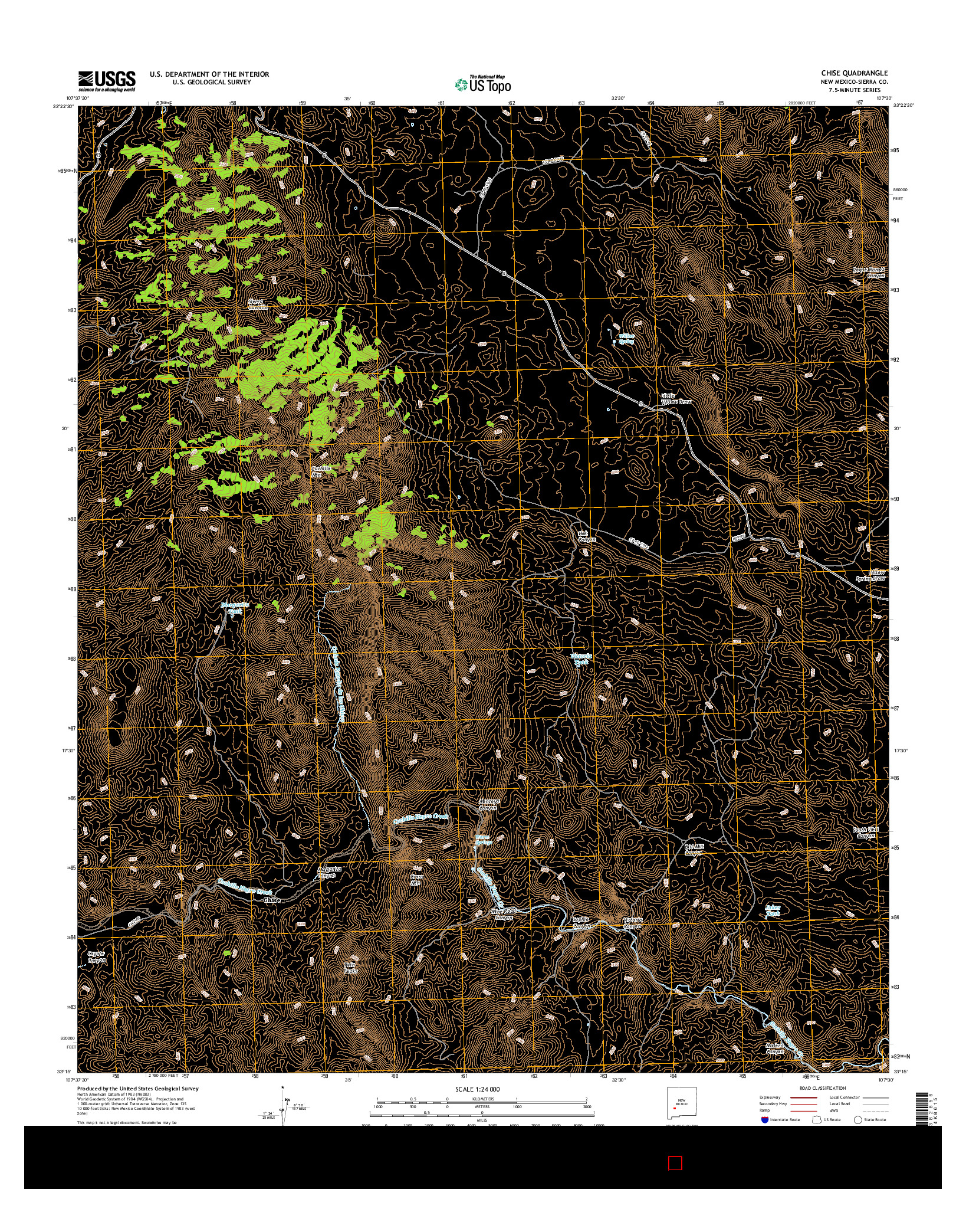 USGS US TOPO 7.5-MINUTE MAP FOR CHISE, NM 2017