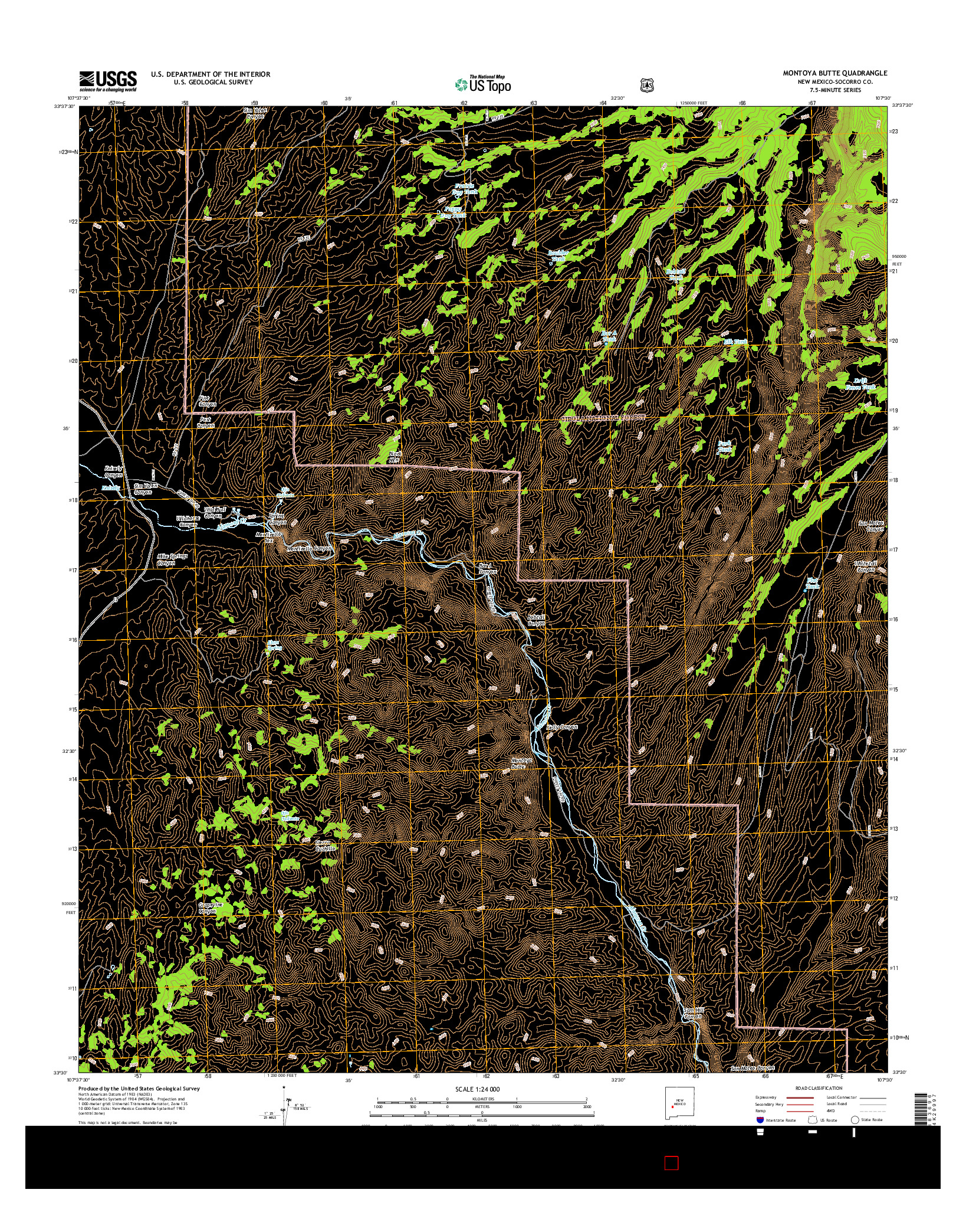 USGS US TOPO 7.5-MINUTE MAP FOR MONTOYA BUTTE, NM 2017