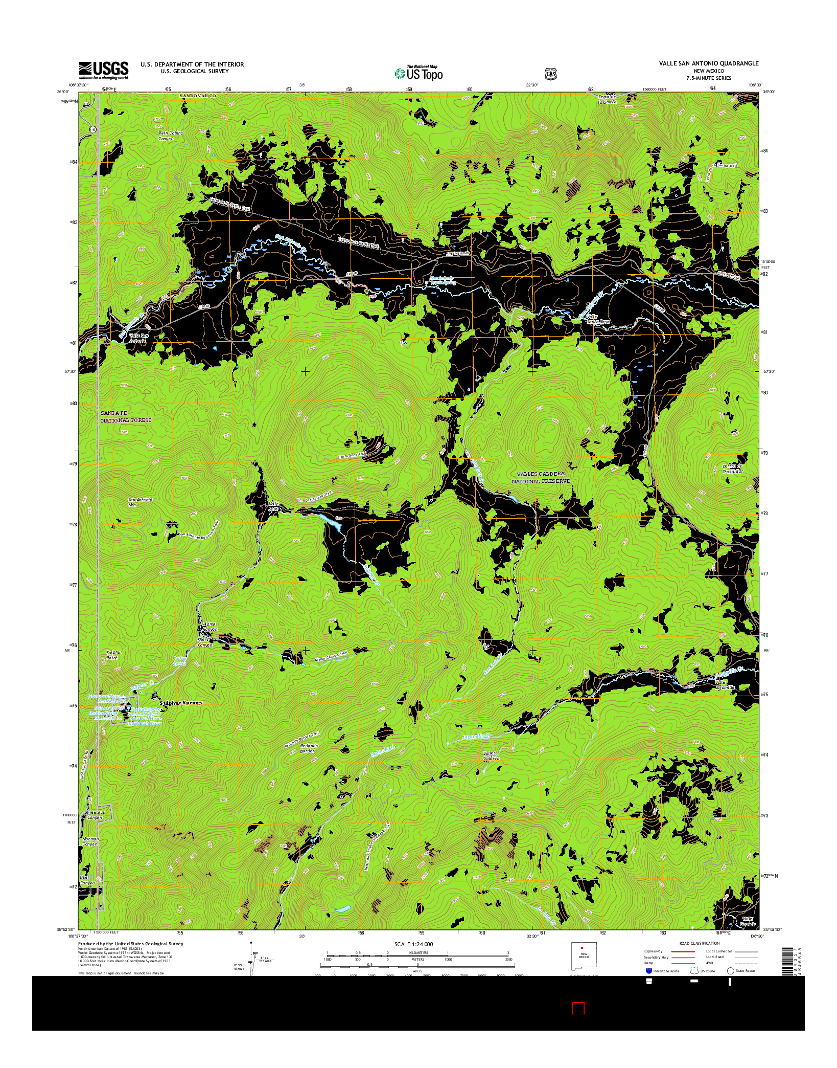 USGS US TOPO 7.5-MINUTE MAP FOR VALLE SAN ANTONIO, NM 2017