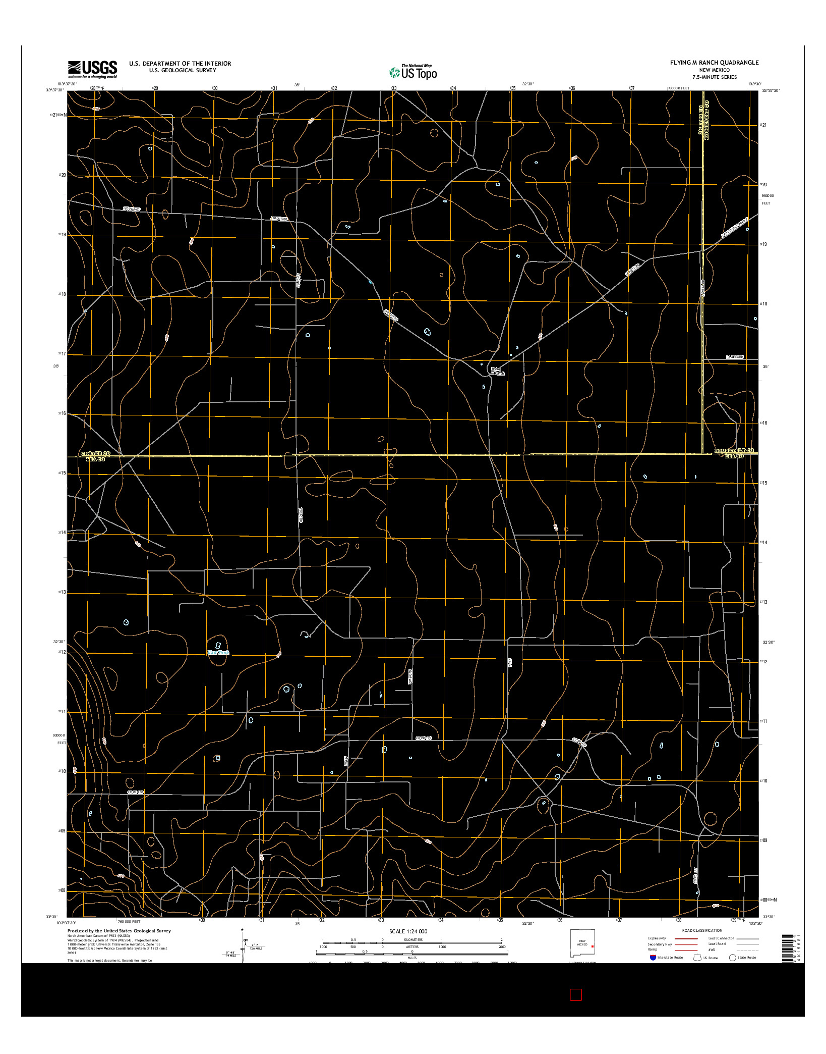 USGS US TOPO 7.5-MINUTE MAP FOR FLYING M RANCH, NM 2017