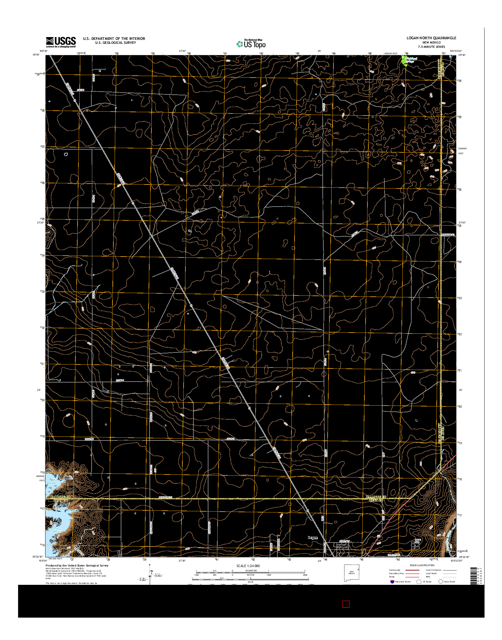 USGS US TOPO 7.5-MINUTE MAP FOR LOGAN NORTH, NM 2017
