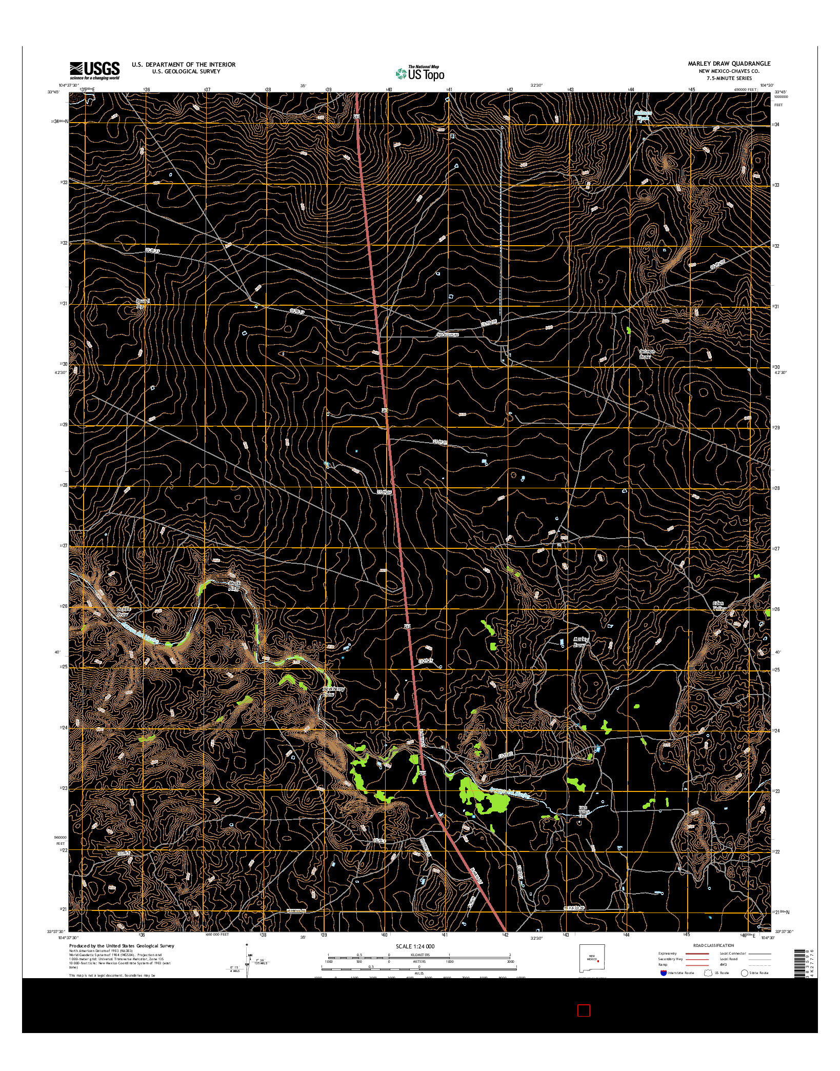 USGS US TOPO 7.5-MINUTE MAP FOR MARLEY DRAW, NM 2017