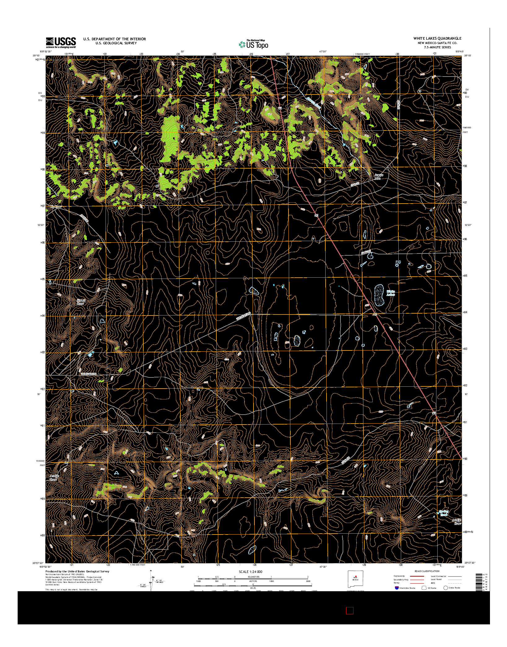 USGS US TOPO 7.5-MINUTE MAP FOR WHITE LAKES, NM 2017