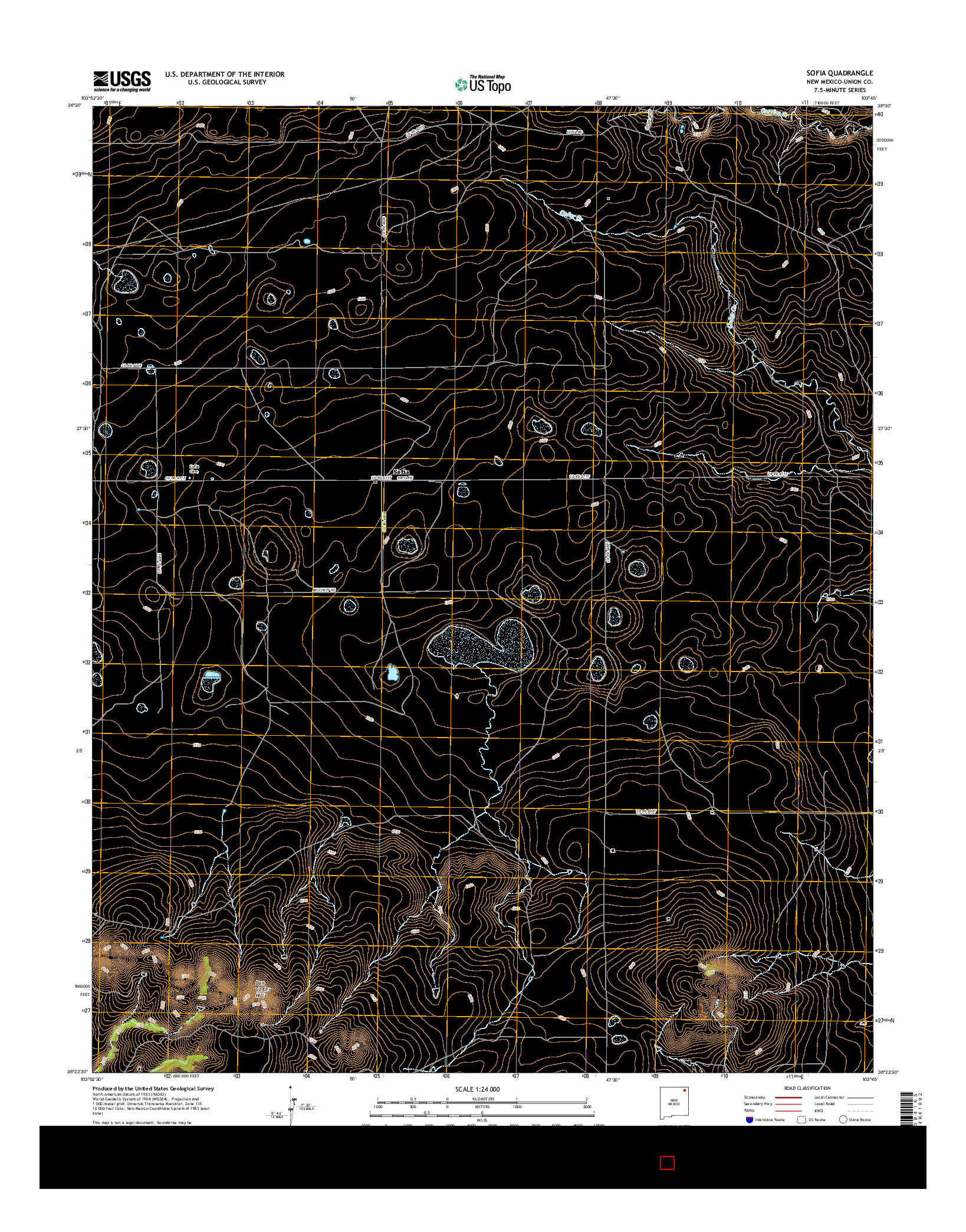 USGS US TOPO 7.5-MINUTE MAP FOR SOFIA, NM 2017