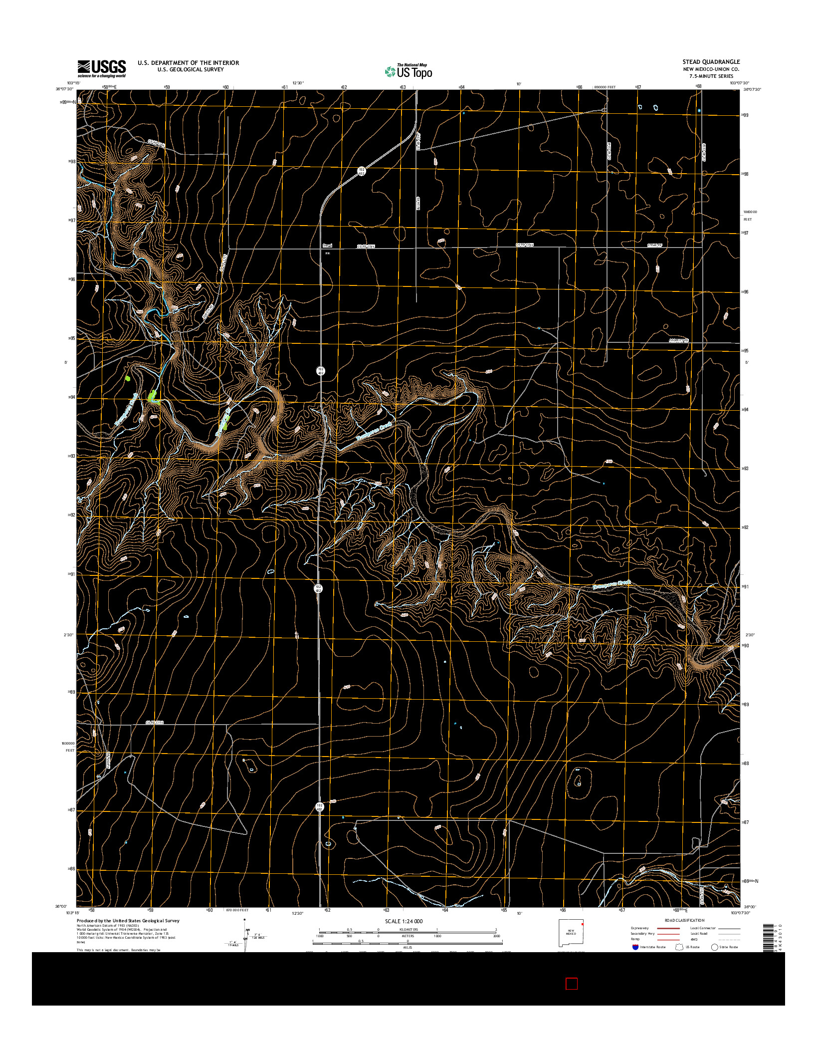 USGS US TOPO 7.5-MINUTE MAP FOR STEAD, NM 2017