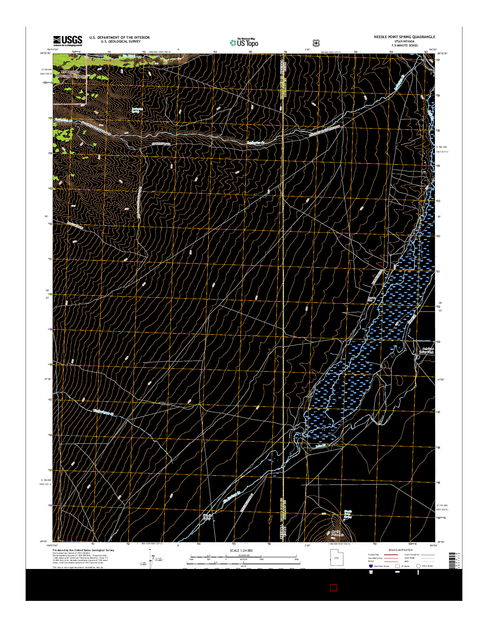 USGS US TOPO 7.5-MINUTE MAP FOR NEEDLE POINT SPRING, UT-NV 2017