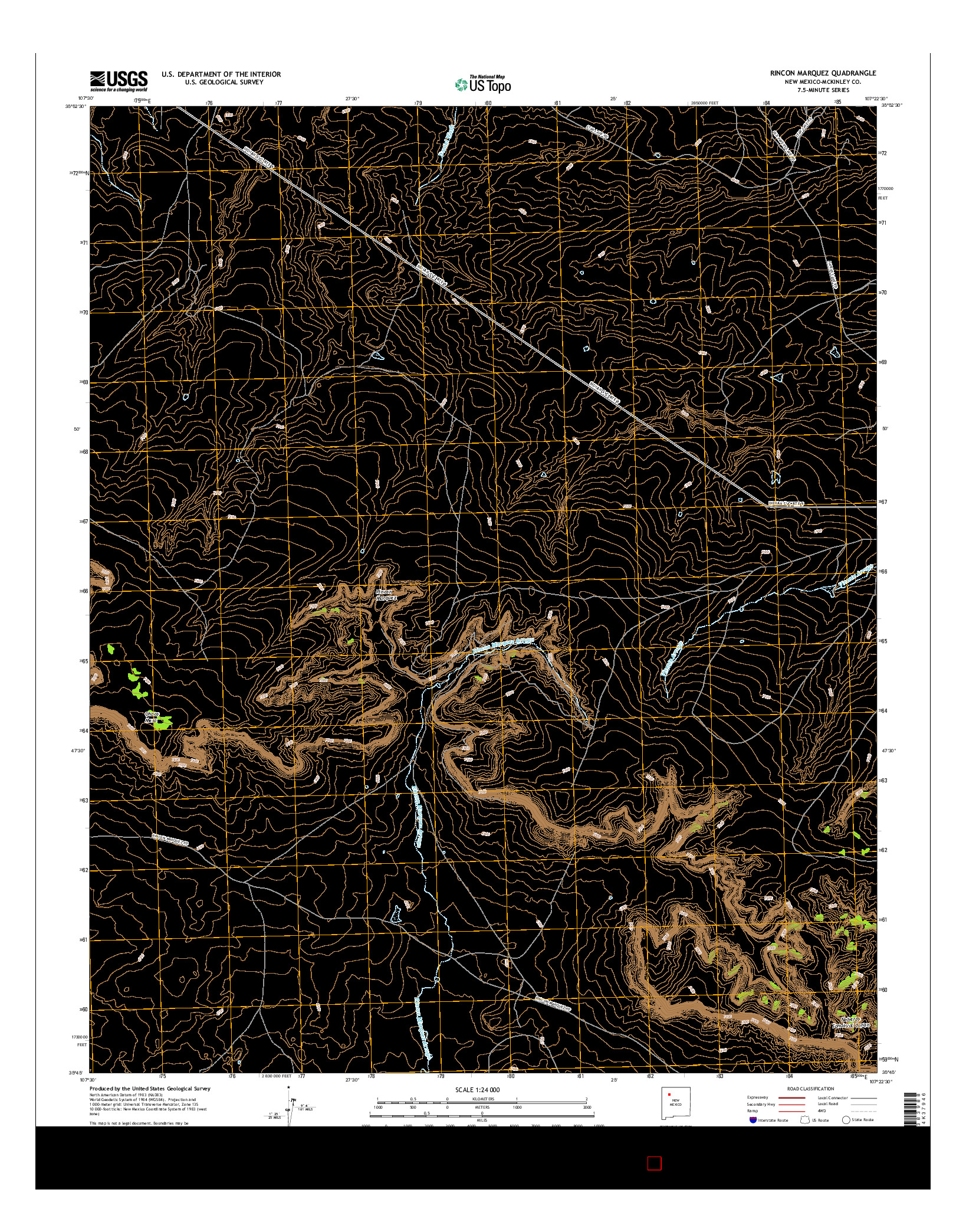 USGS US TOPO 7.5-MINUTE MAP FOR RINCON MARQUEZ, NM 2017