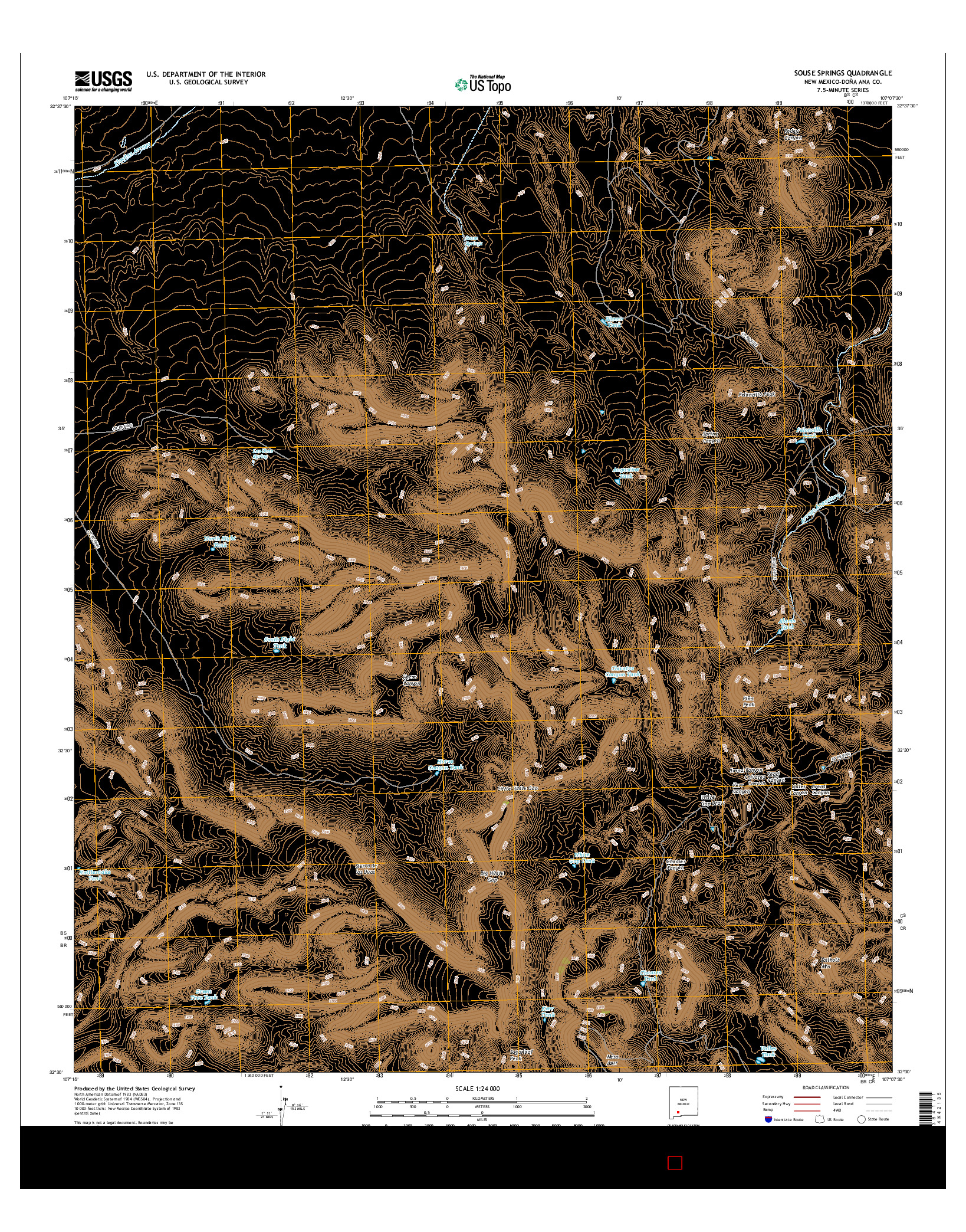 USGS US TOPO 7.5-MINUTE MAP FOR SOUSE SPRINGS, NM 2017