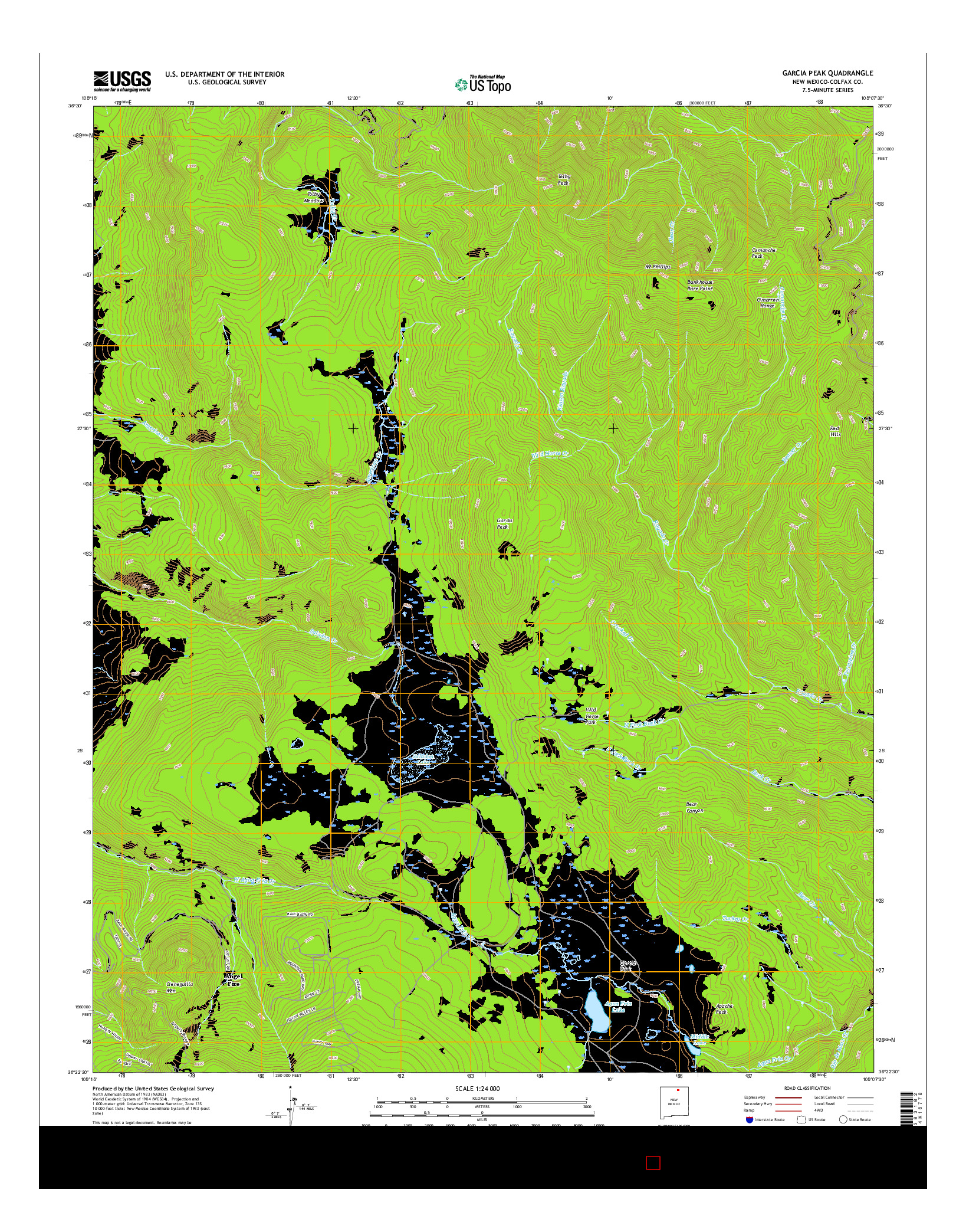 USGS US TOPO 7.5-MINUTE MAP FOR GARCIA PEAK, NM 2017