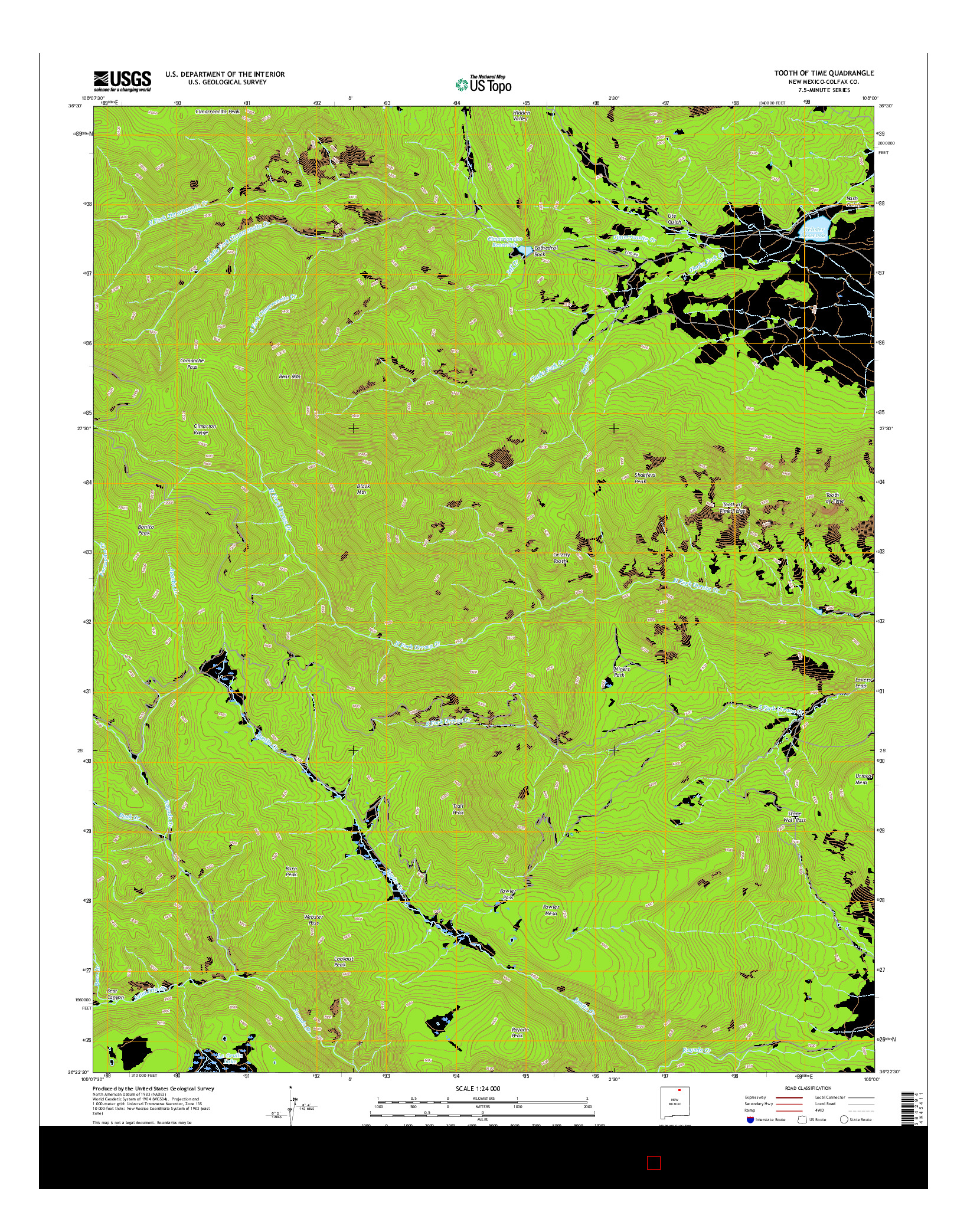 USGS US TOPO 7.5-MINUTE MAP FOR TOOTH OF TIME, NM 2017