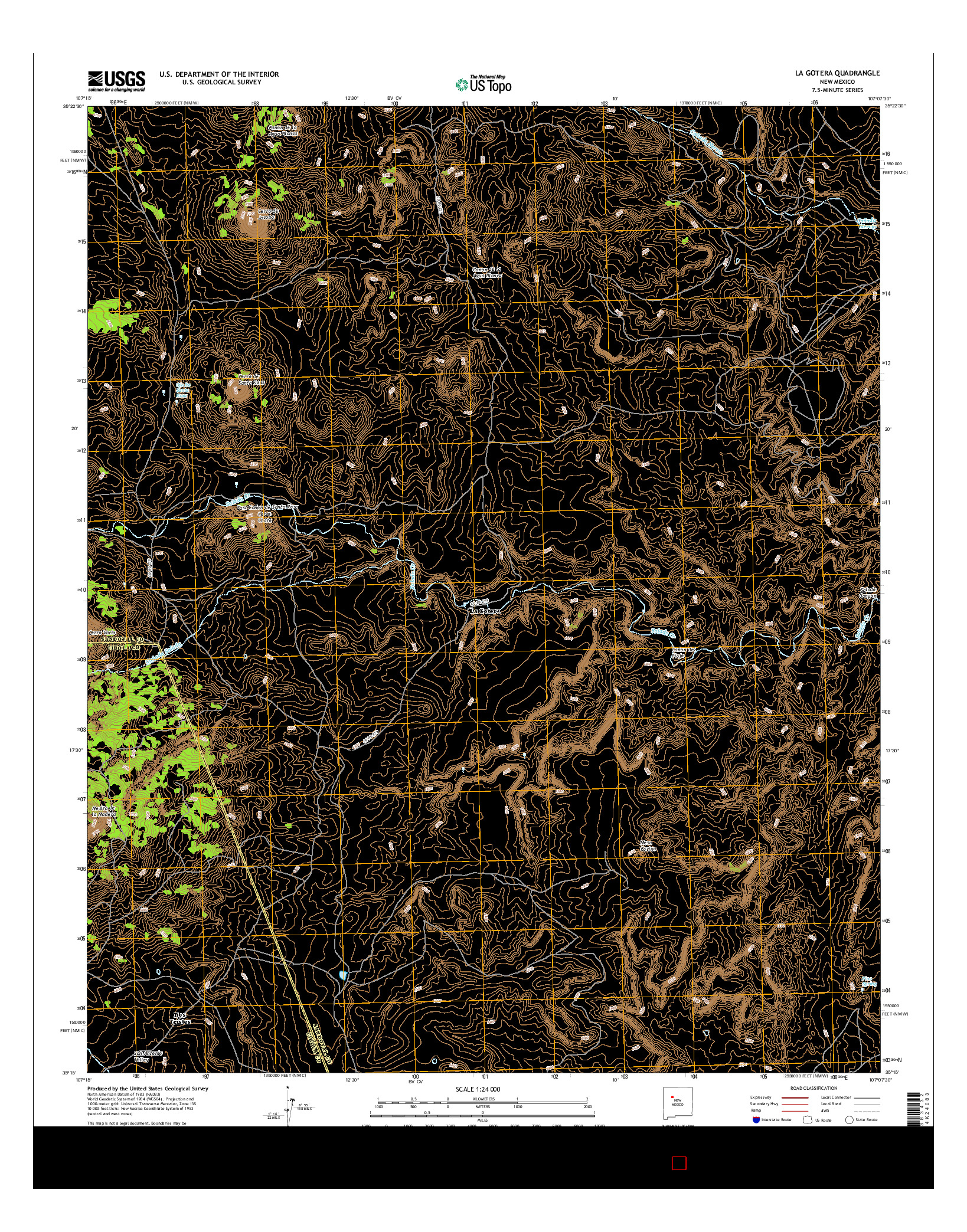 USGS US TOPO 7.5-MINUTE MAP FOR LA GOTERA, NM 2017