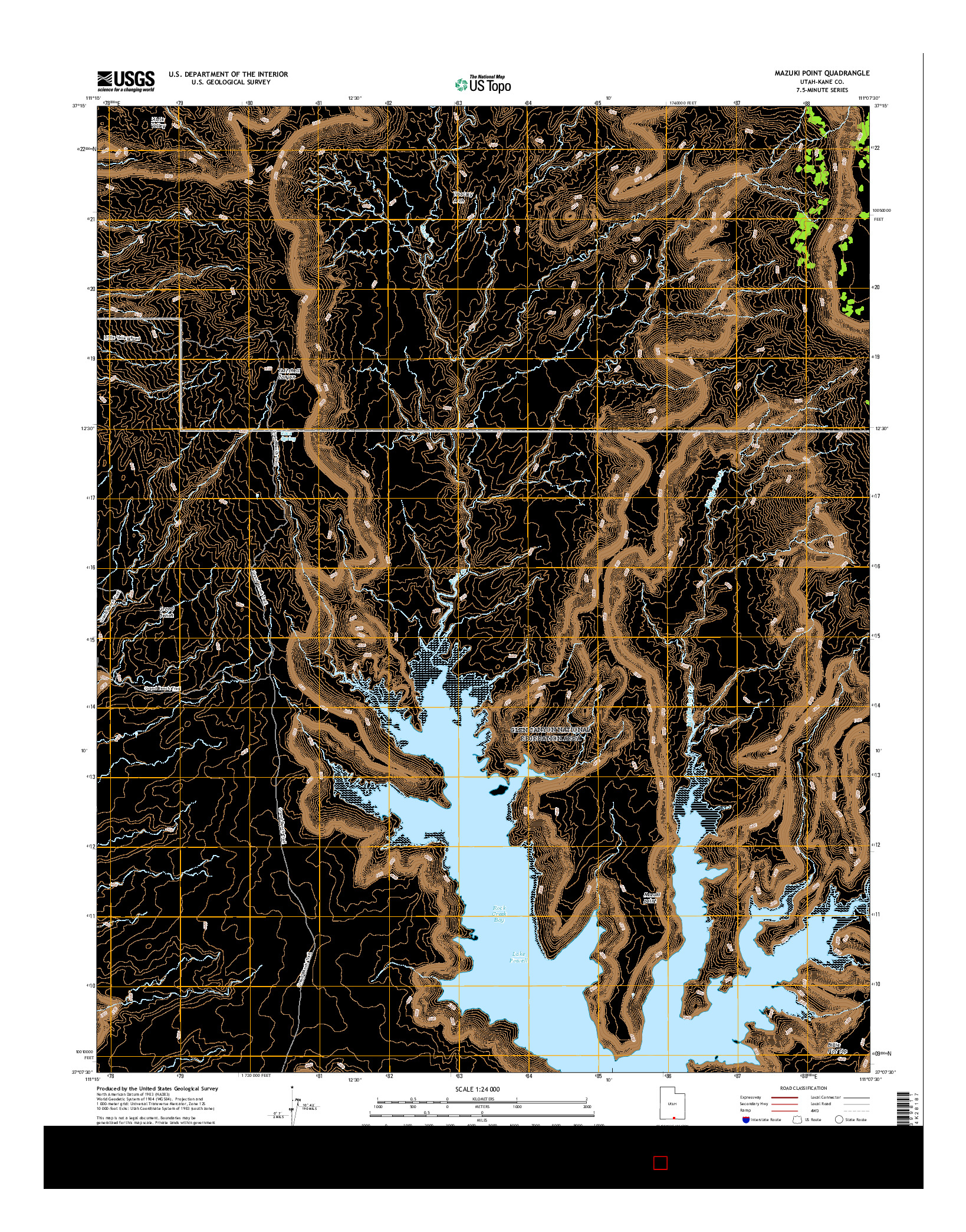USGS US TOPO 7.5-MINUTE MAP FOR MAZUKI POINT, UT 2017