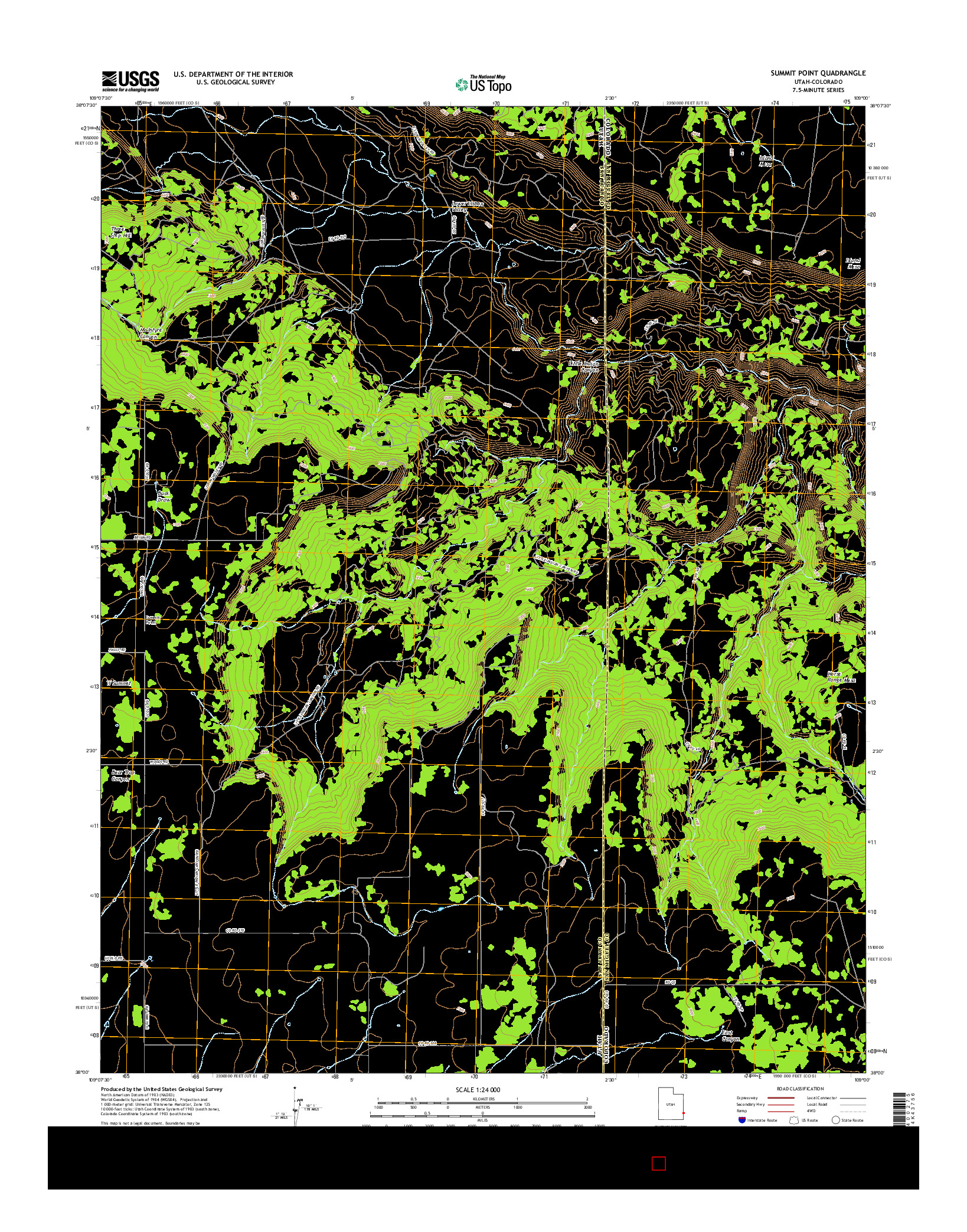 USGS US TOPO 7.5-MINUTE MAP FOR SUMMIT POINT, UT-CO 2017