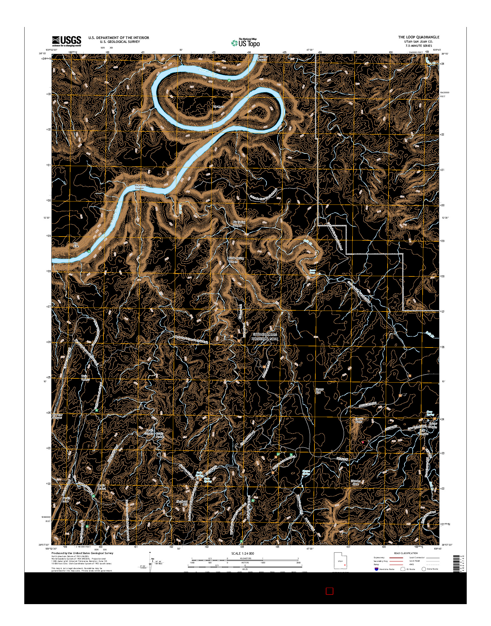 USGS US TOPO 7.5-MINUTE MAP FOR THE LOOP, UT 2017
