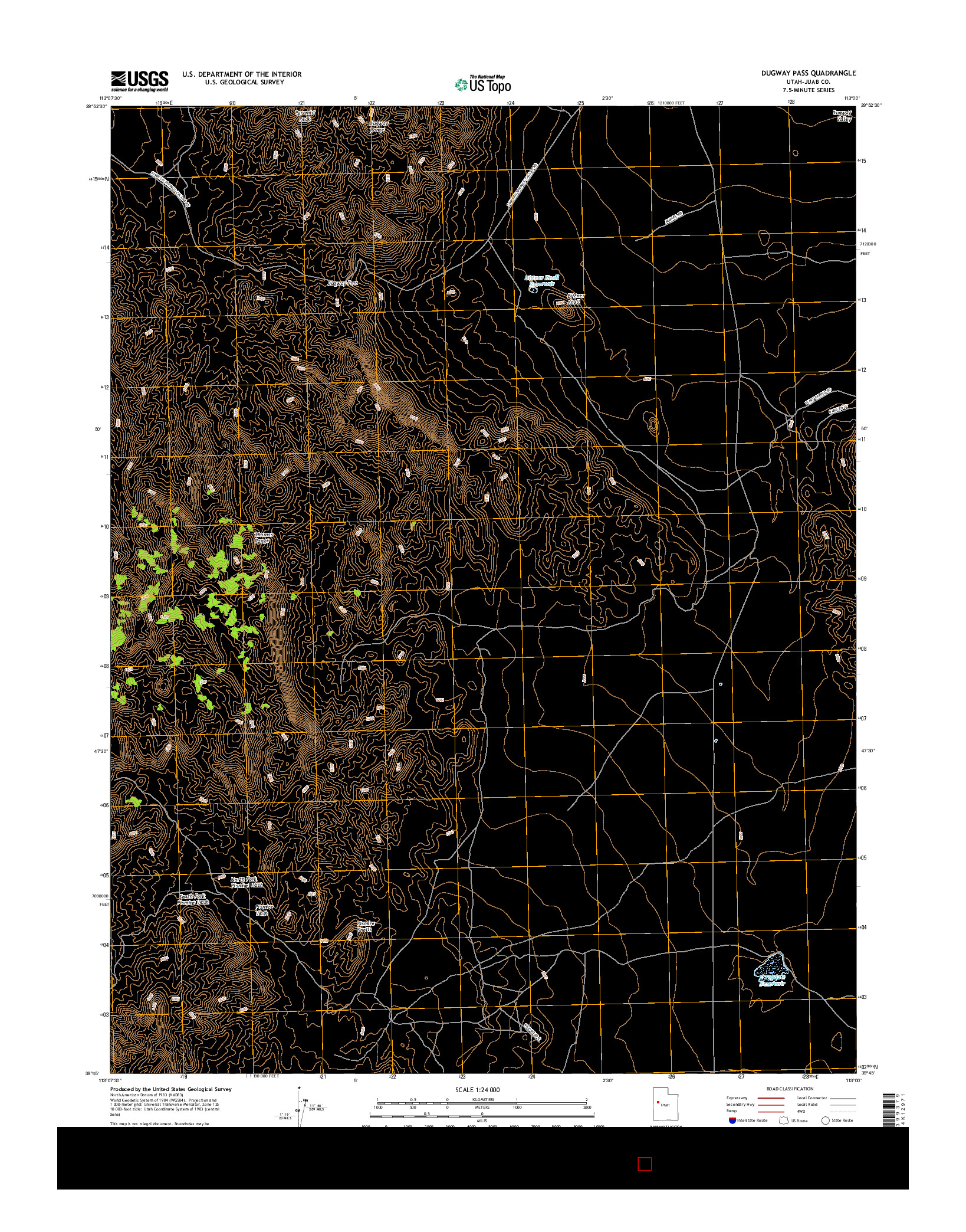 USGS US TOPO 7.5-MINUTE MAP FOR DUGWAY PASS, UT 2017