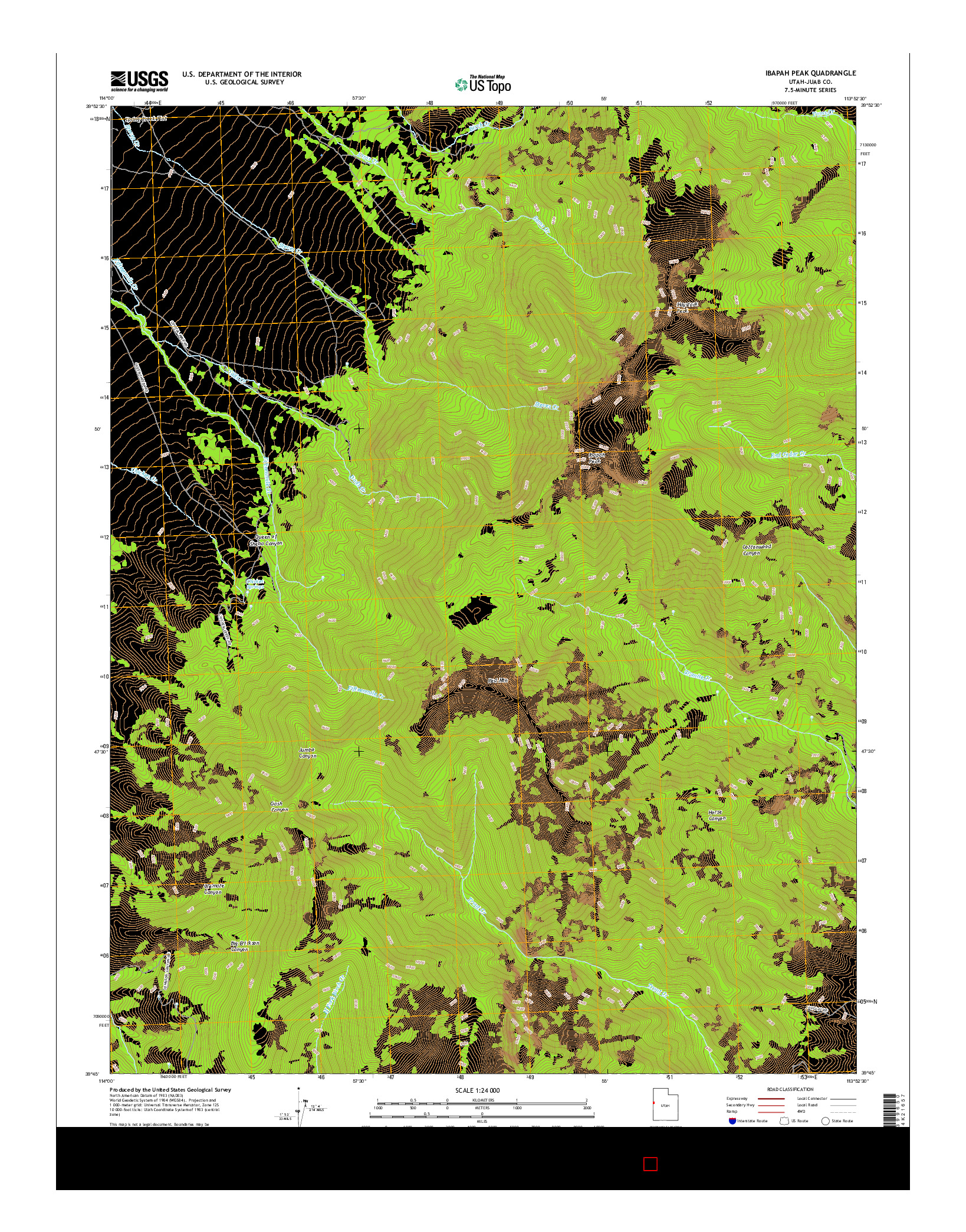 USGS US TOPO 7.5-MINUTE MAP FOR IBAPAH PEAK, UT 2017