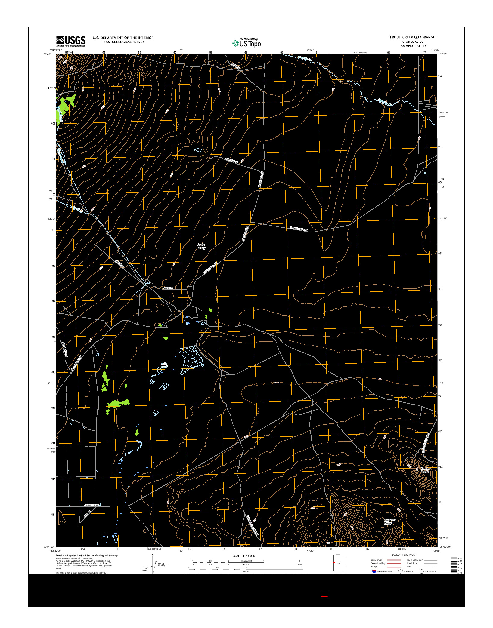 USGS US TOPO 7.5-MINUTE MAP FOR TROUT CREEK, UT 2017