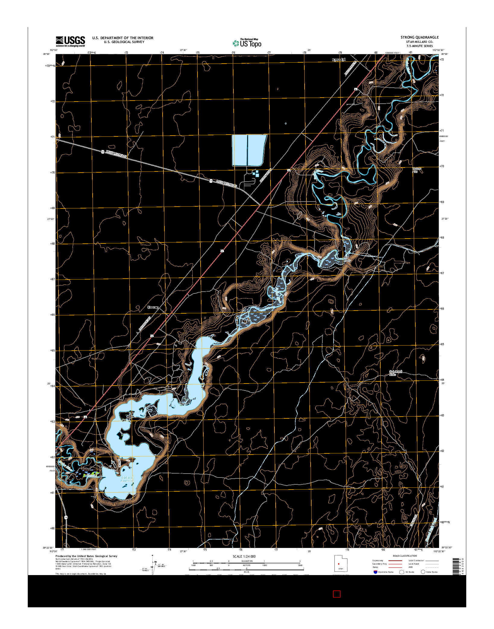 USGS US TOPO 7.5-MINUTE MAP FOR STRONG, UT 2017