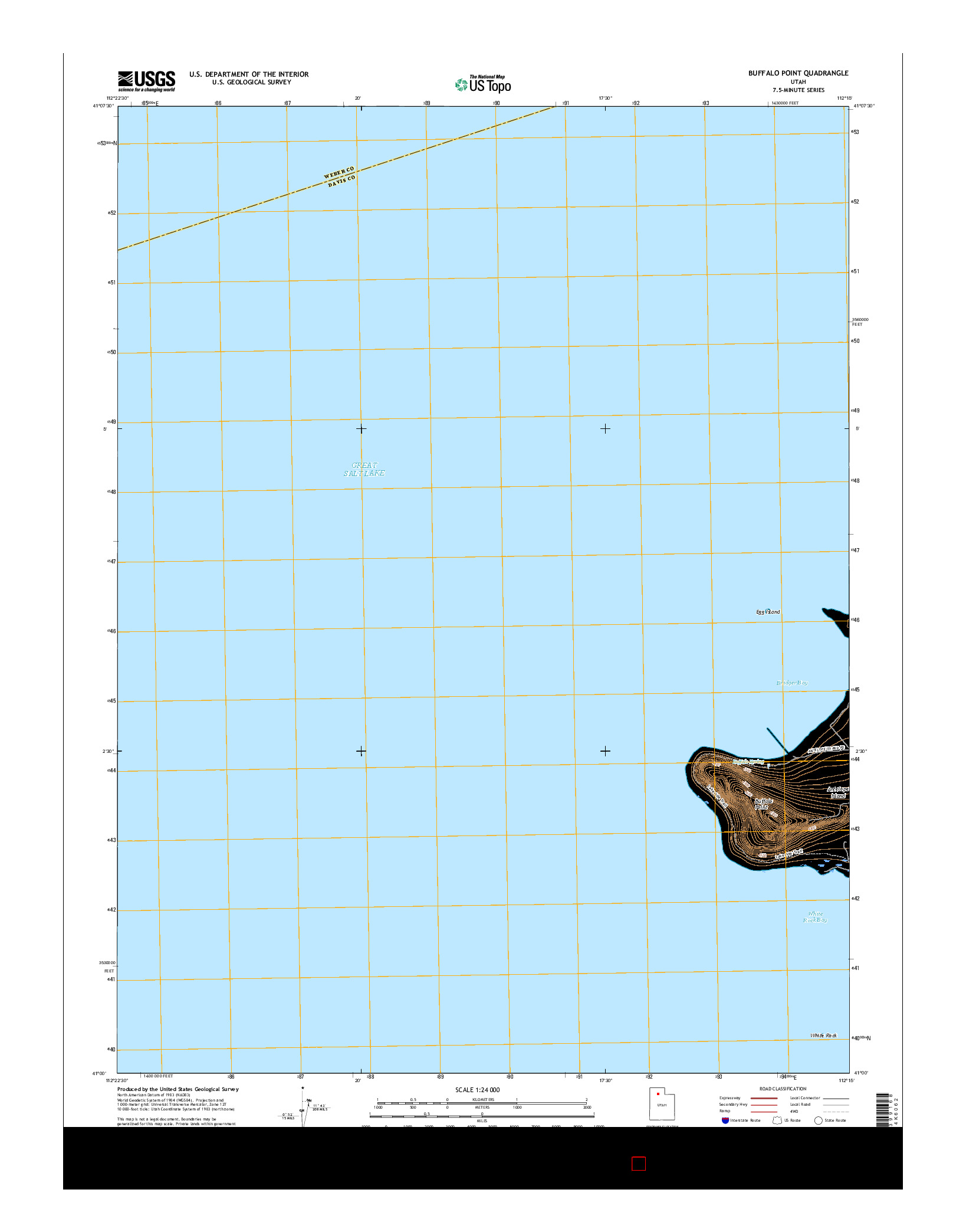 USGS US TOPO 7.5-MINUTE MAP FOR BUFFALO POINT, UT 2017