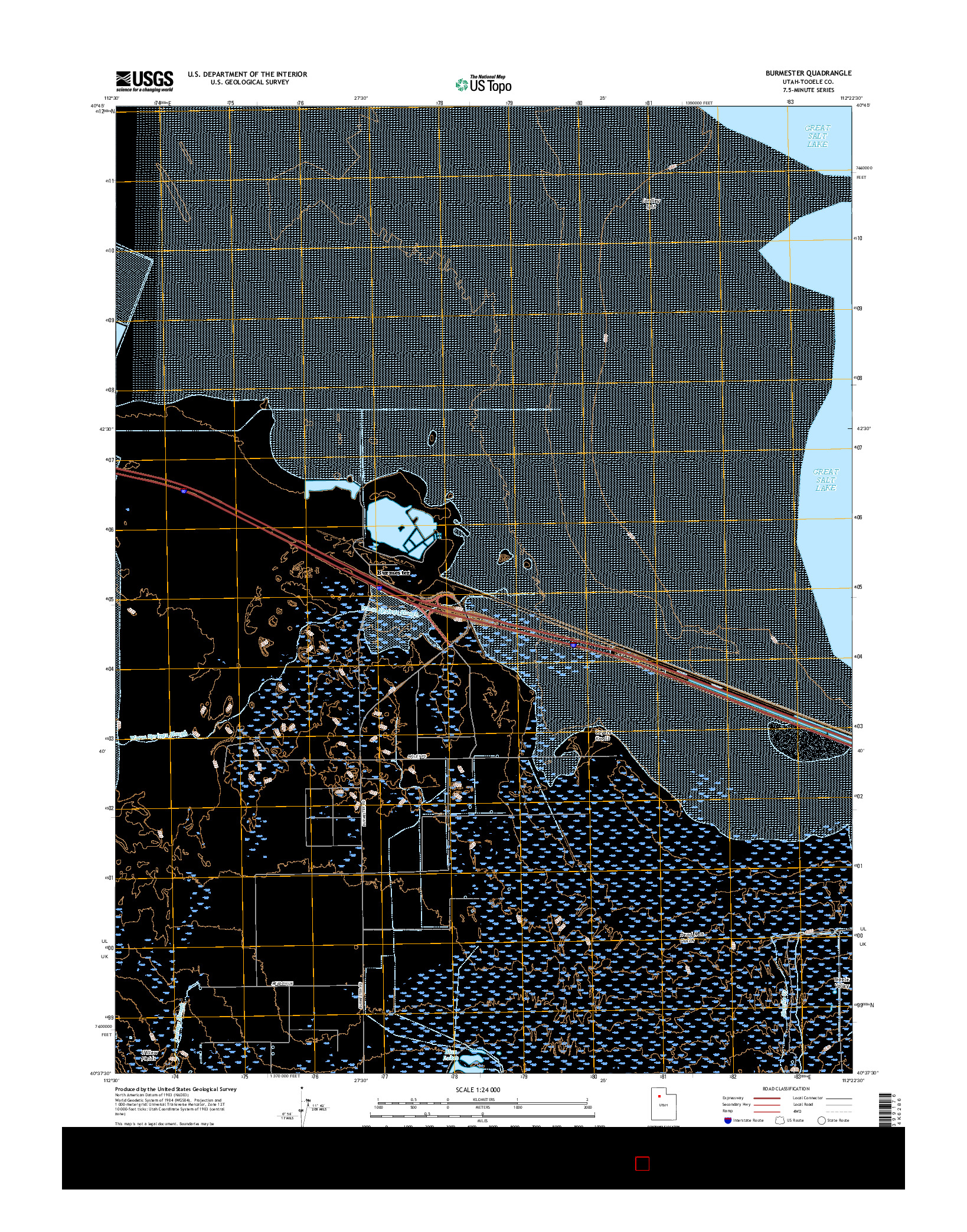 USGS US TOPO 7.5-MINUTE MAP FOR BURMESTER, UT 2017