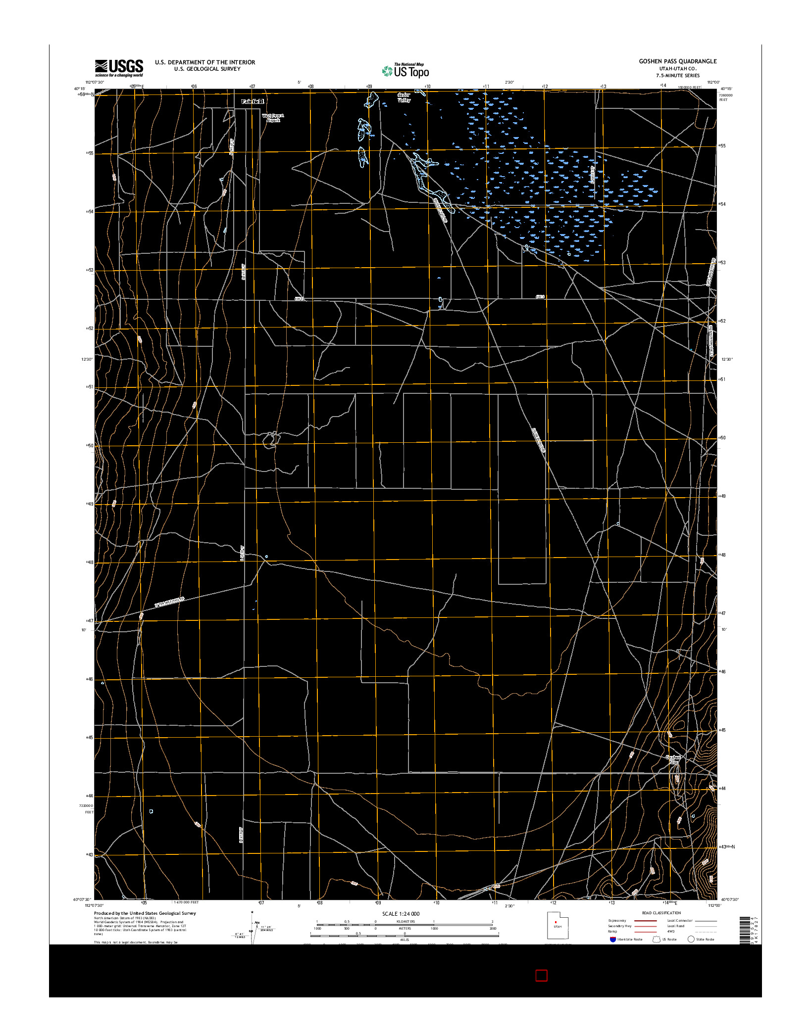 USGS US TOPO 7.5-MINUTE MAP FOR GOSHEN PASS, UT 2017
