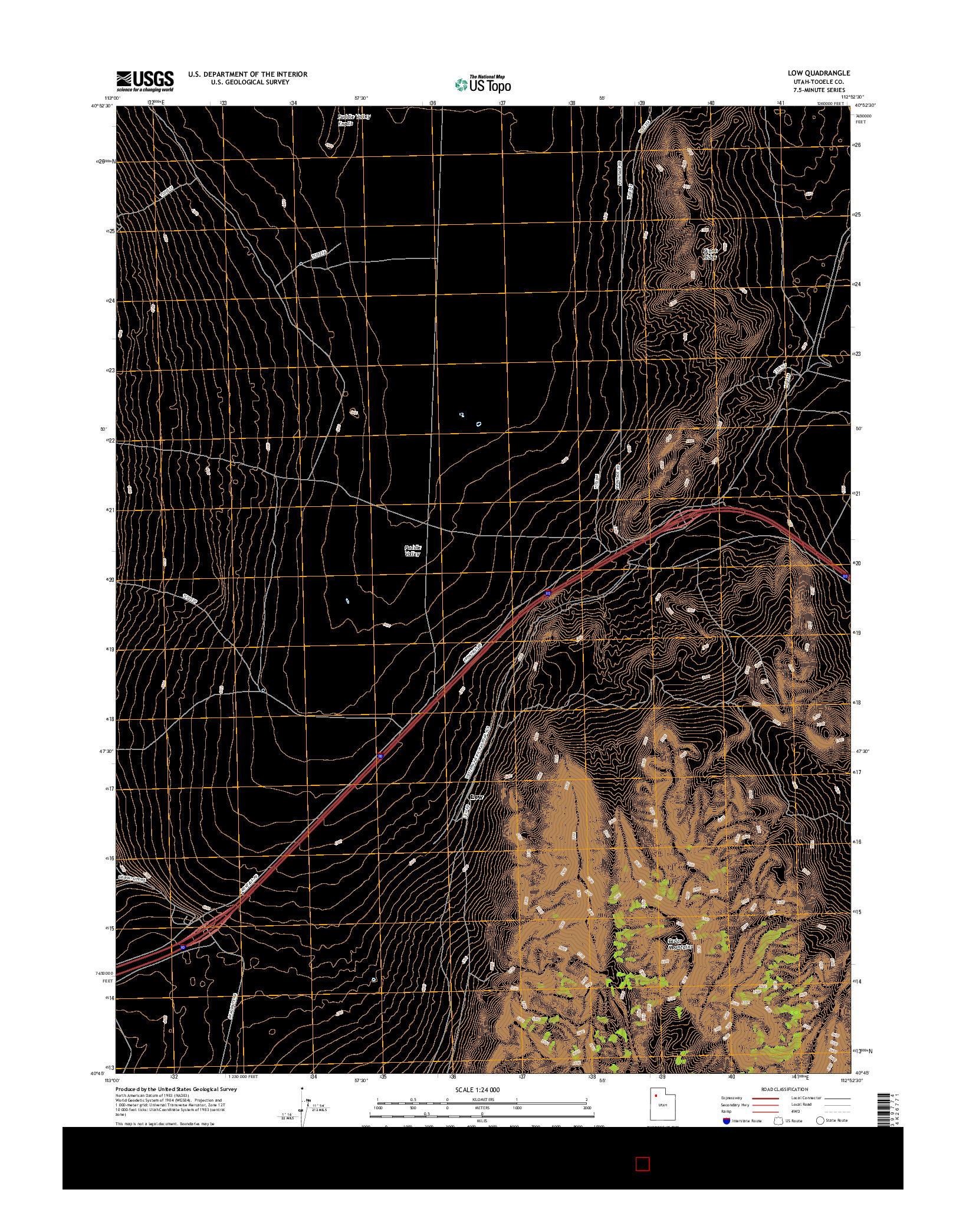 USGS US TOPO 7.5-MINUTE MAP FOR LOW, UT 2017