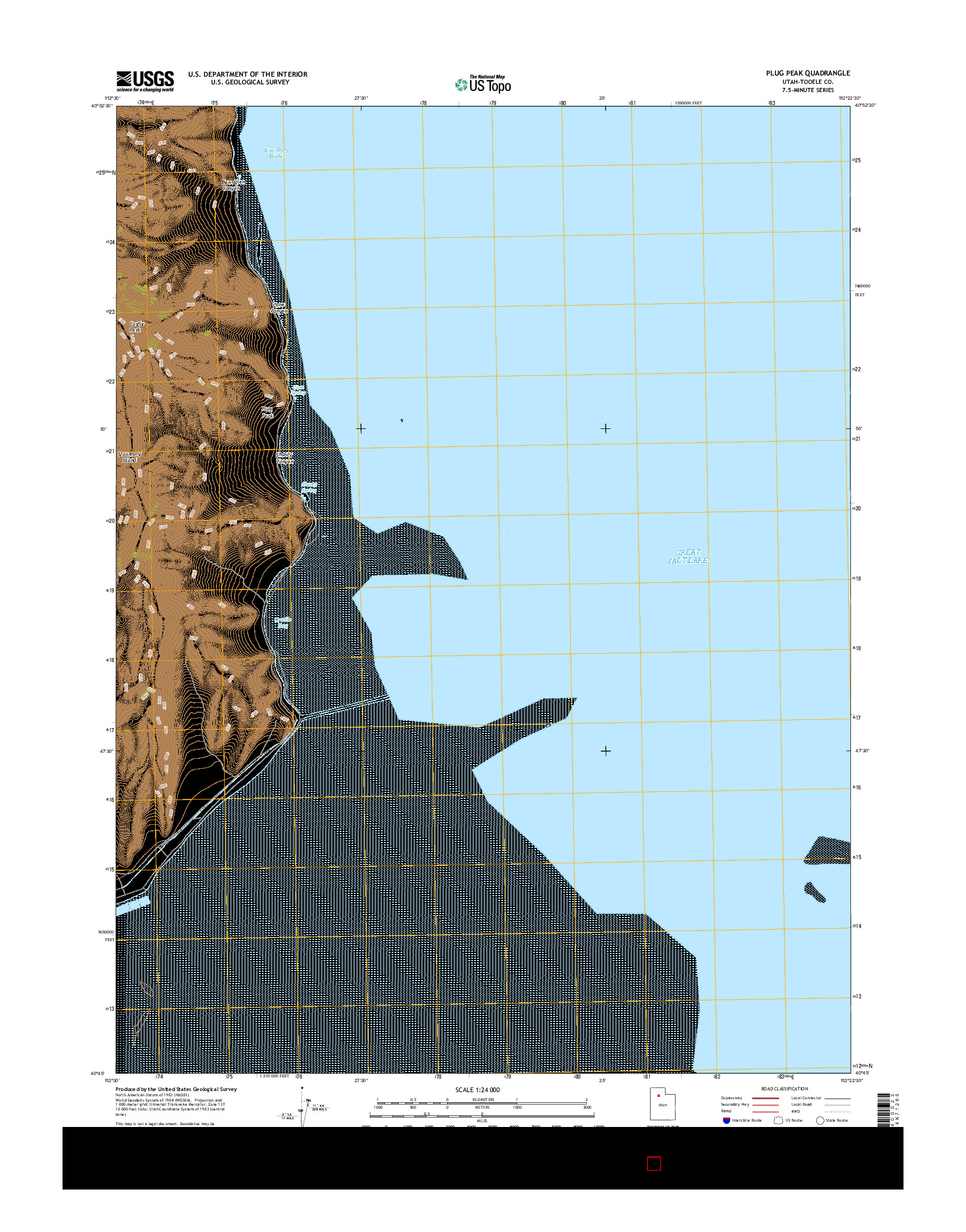 USGS US TOPO 7.5-MINUTE MAP FOR PLUG PEAK, UT 2017