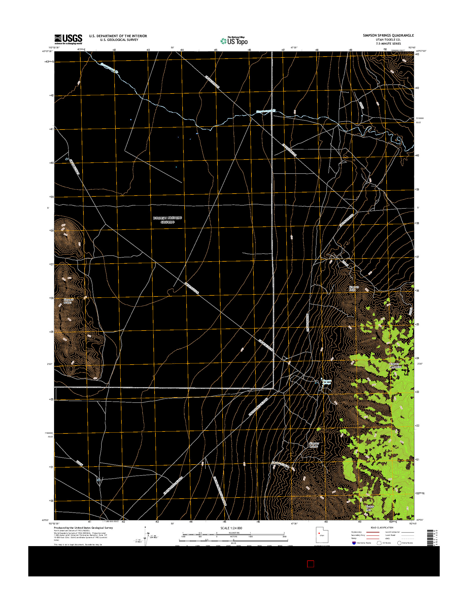 USGS US TOPO 7.5-MINUTE MAP FOR SIMPSON SPRINGS, UT 2017