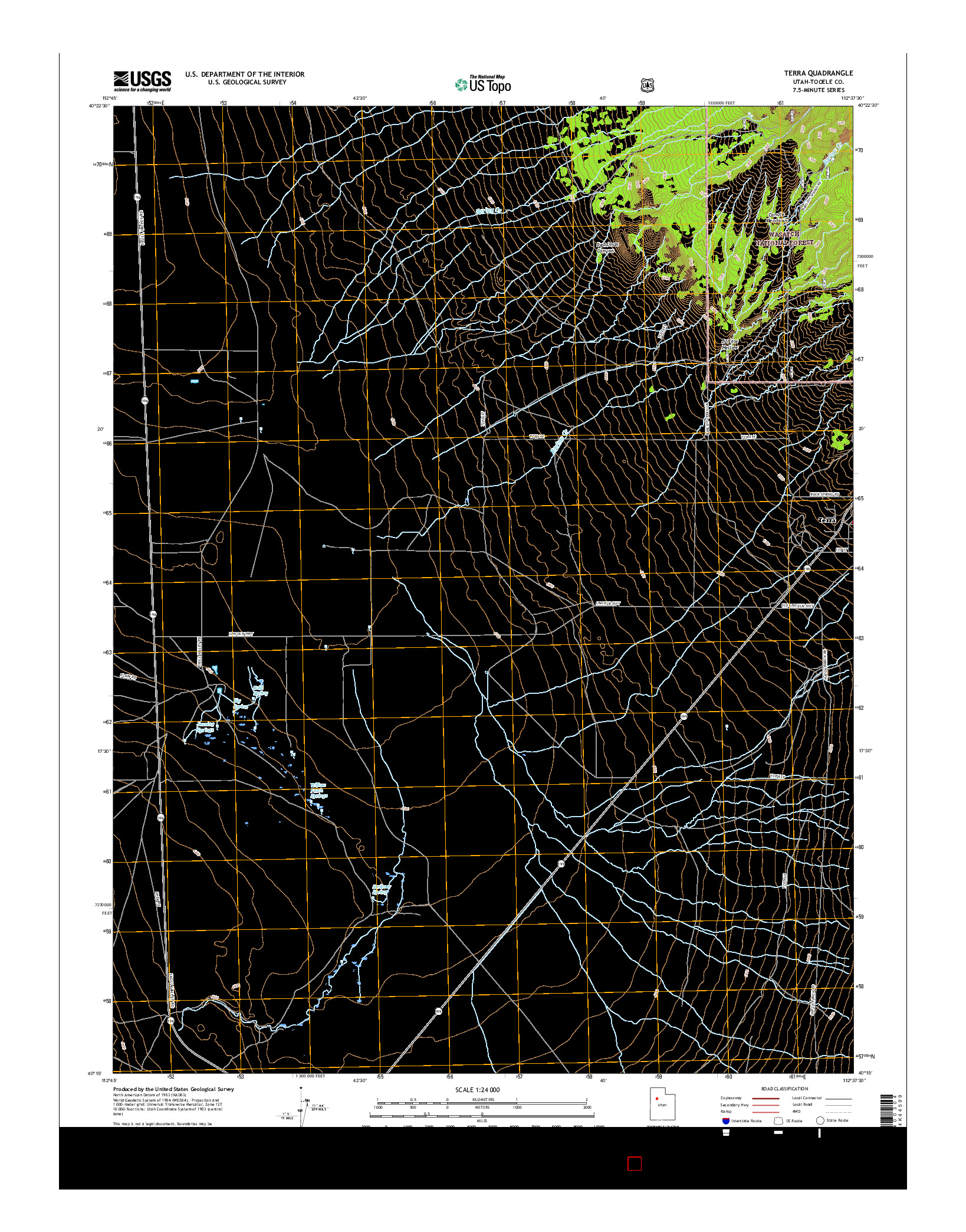 USGS US TOPO 7.5-MINUTE MAP FOR TERRA, UT 2017