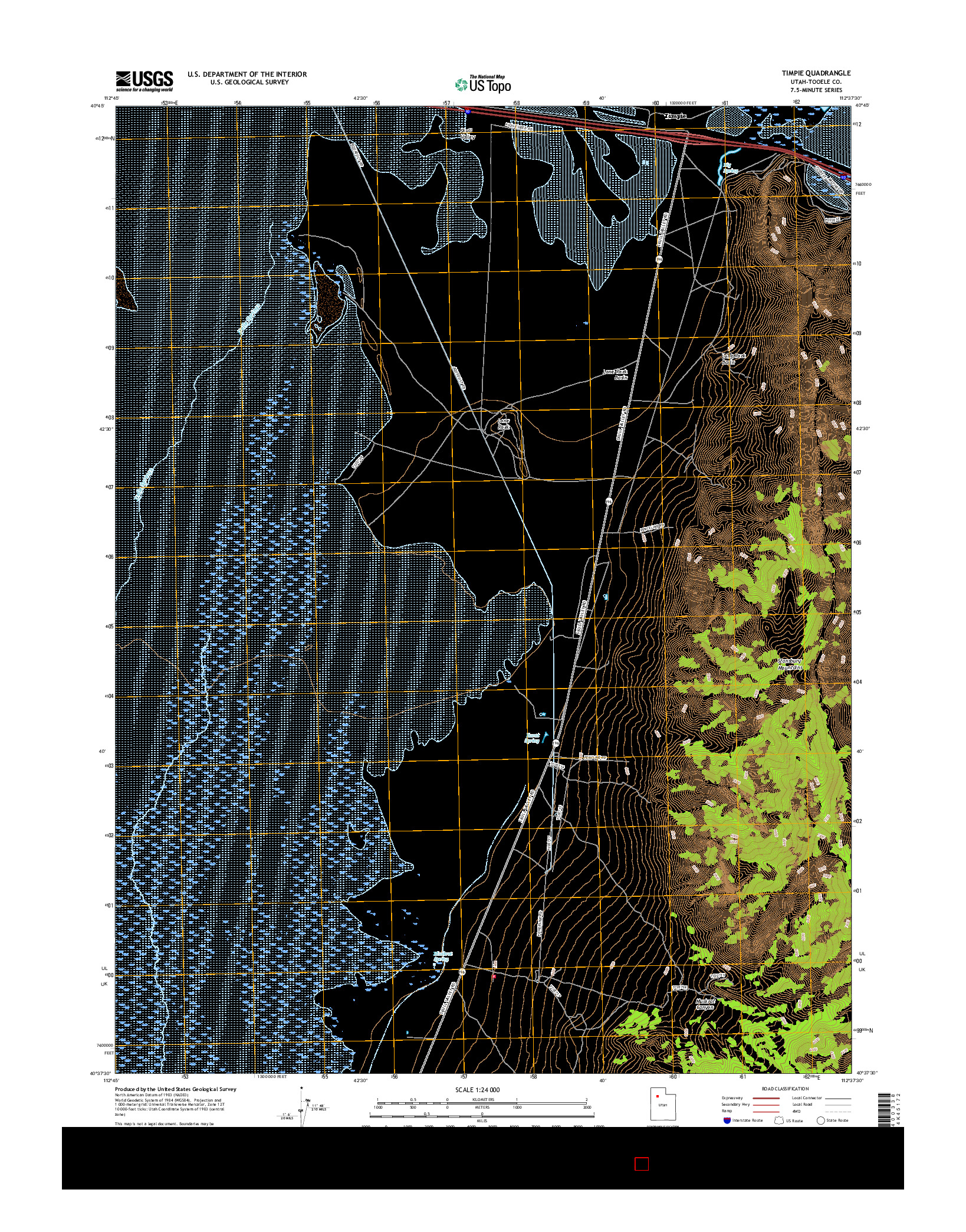 USGS US TOPO 7.5-MINUTE MAP FOR TIMPIE, UT 2017