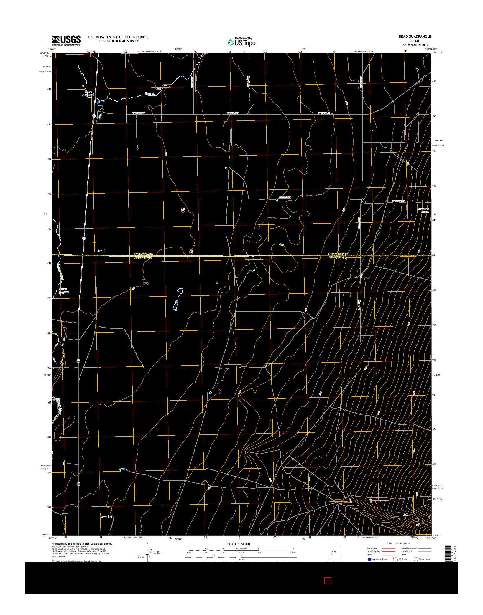 USGS US TOPO 7.5-MINUTE MAP FOR READ, UT 2017