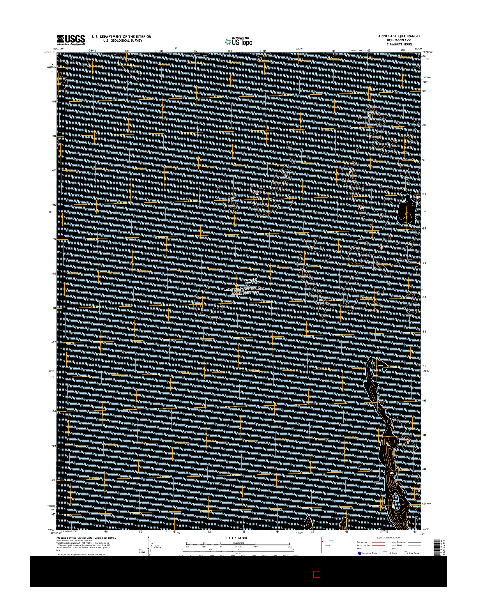 USGS US TOPO 7.5-MINUTE MAP FOR ARINOSA SE, UT 2017