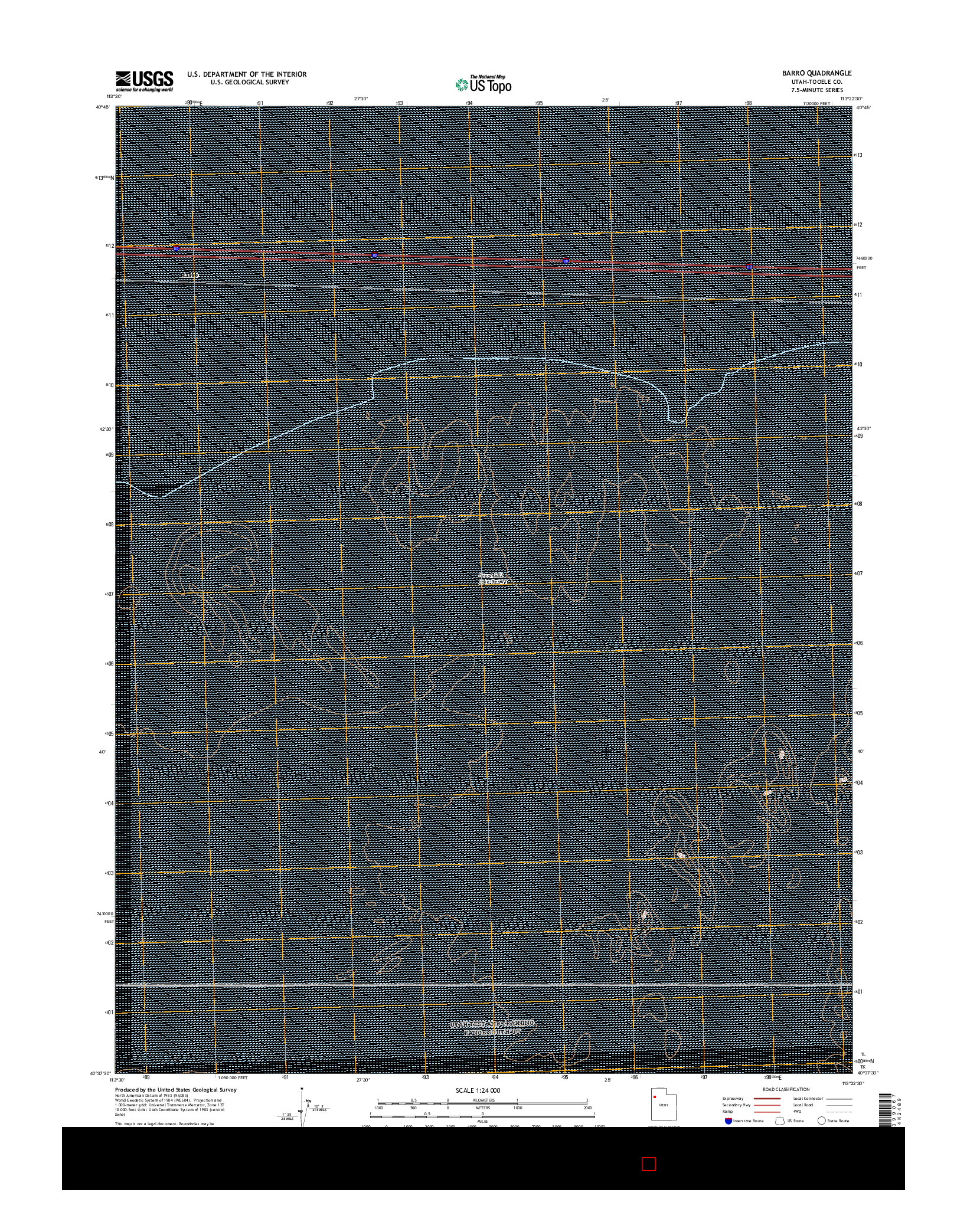 USGS US TOPO 7.5-MINUTE MAP FOR BARRO, UT 2017