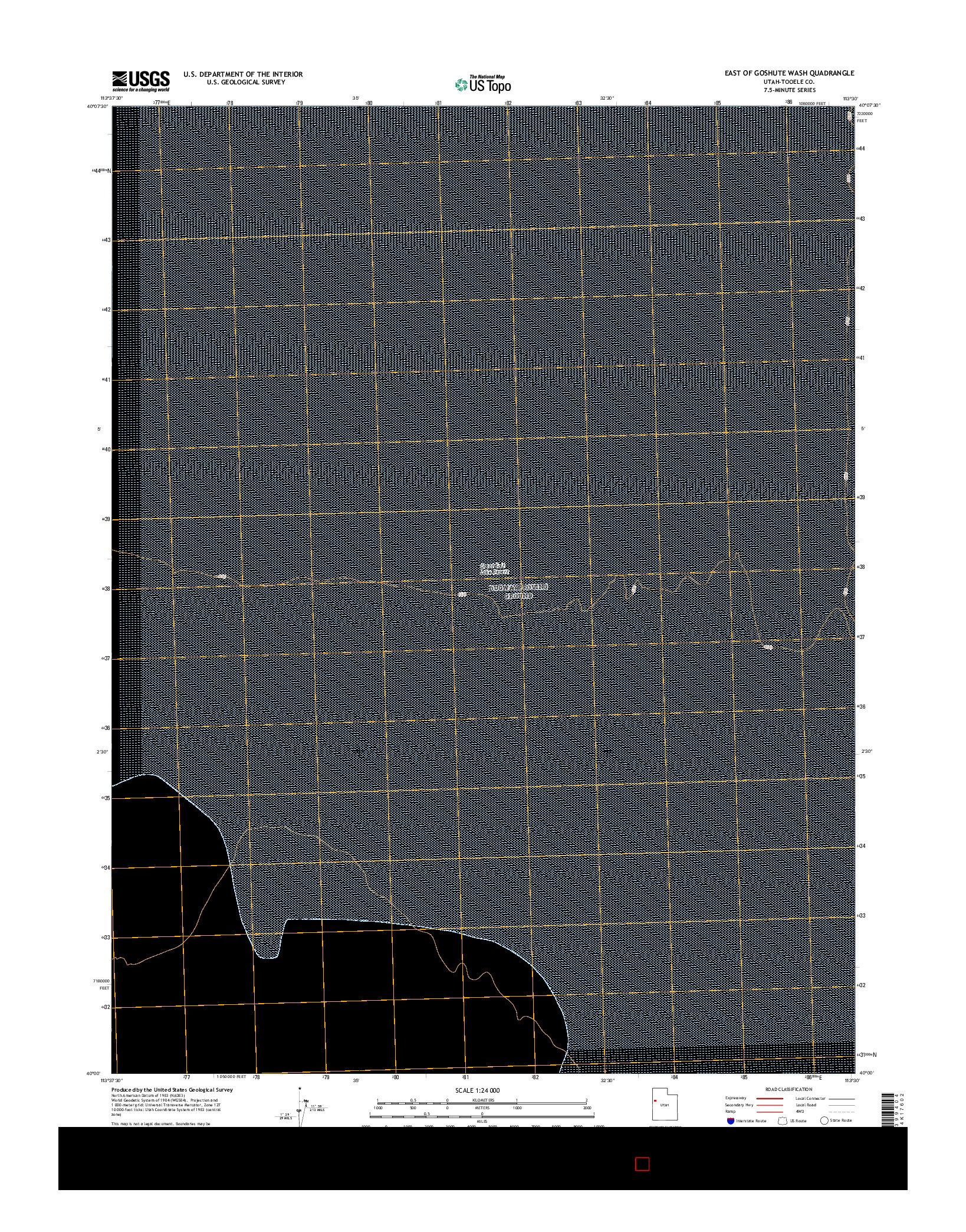 USGS US TOPO 7.5-MINUTE MAP FOR EAST OF GOSHUTE WASH, UT 2017