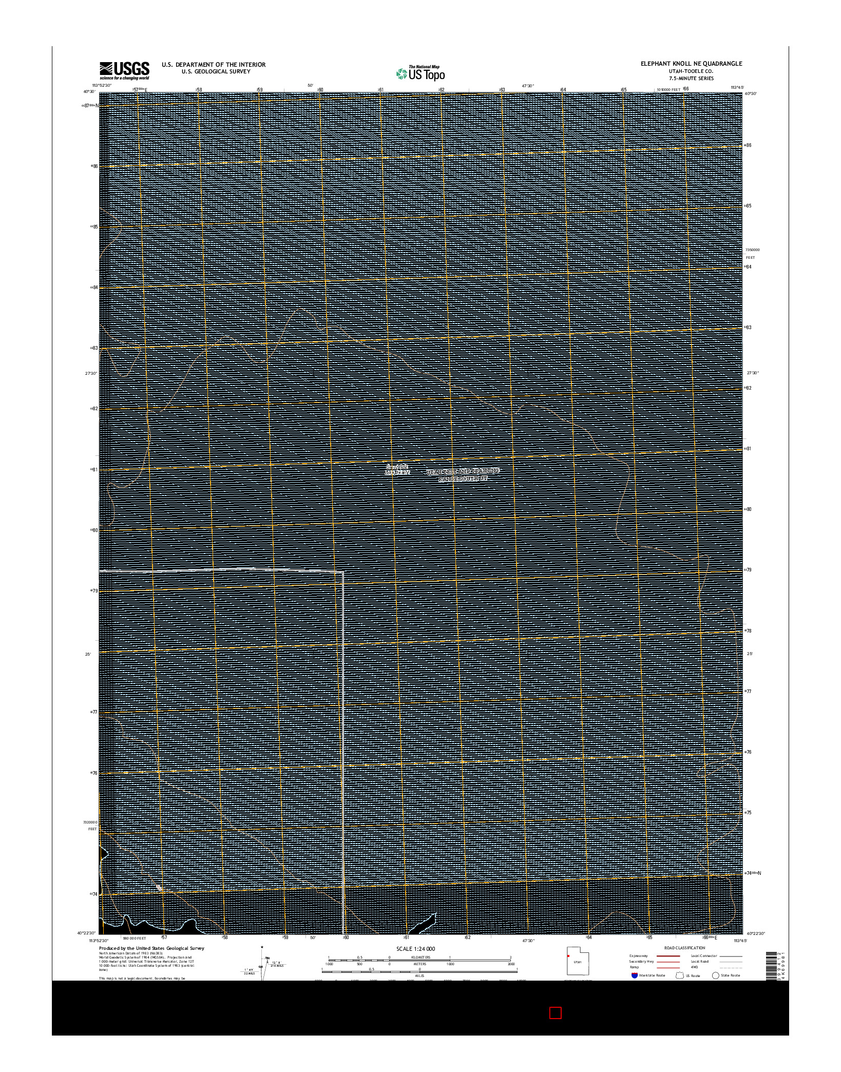 USGS US TOPO 7.5-MINUTE MAP FOR ELEPHANT KNOLL NE, UT 2017