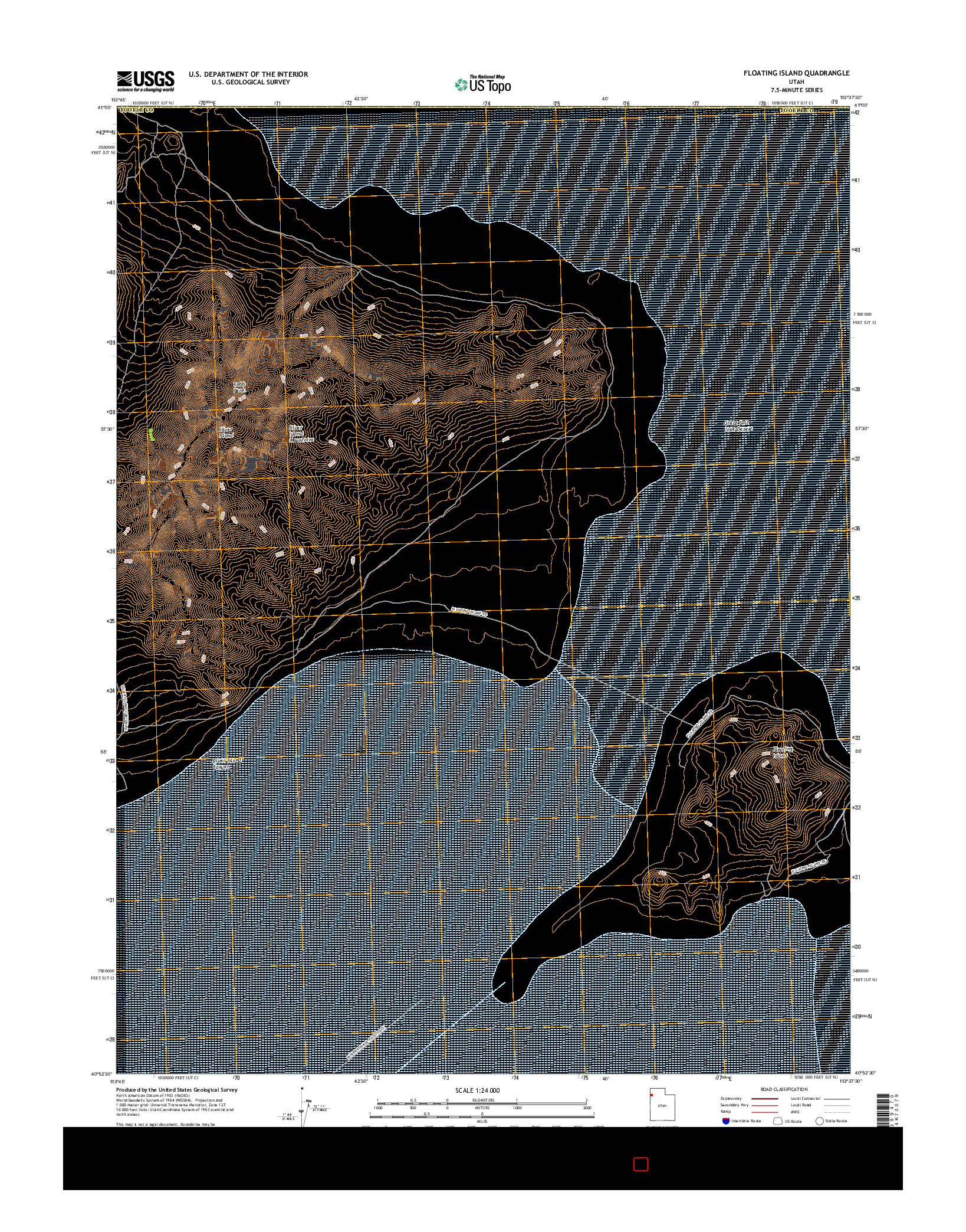 USGS US TOPO 7.5-MINUTE MAP FOR FLOATING ISLAND, UT 2017