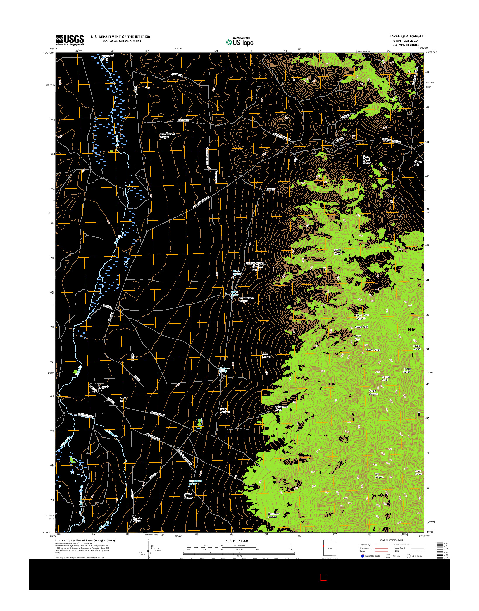 USGS US TOPO 7.5-MINUTE MAP FOR IBAPAH, UT 2017