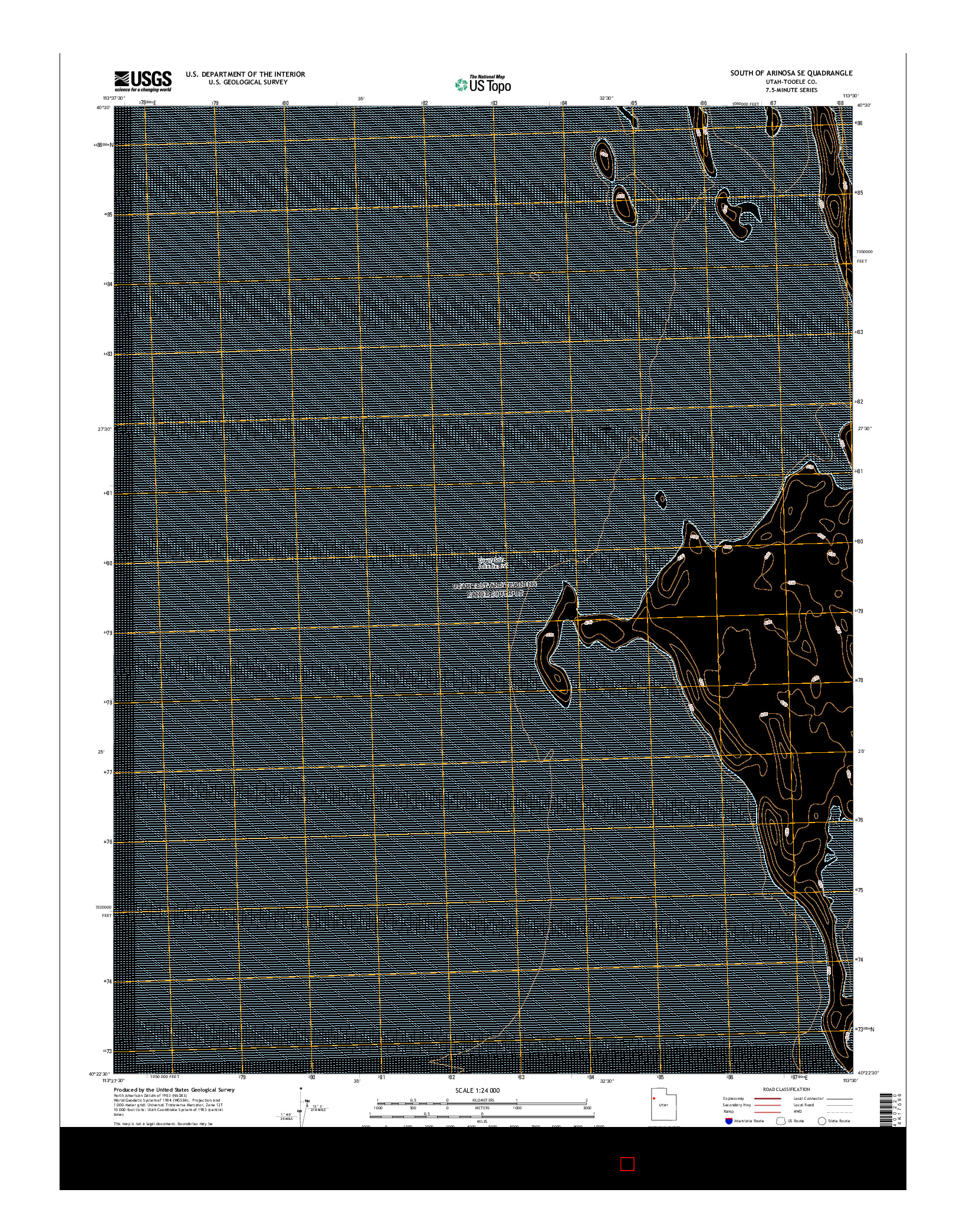 USGS US TOPO 7.5-MINUTE MAP FOR SOUTH OF ARINOSA SE, UT 2017