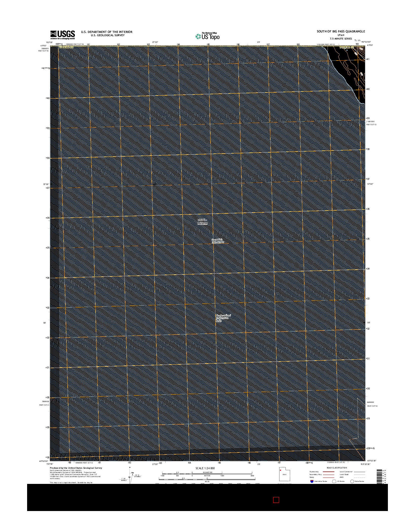 USGS US TOPO 7.5-MINUTE MAP FOR SOUTH OF BIG PASS, UT 2017