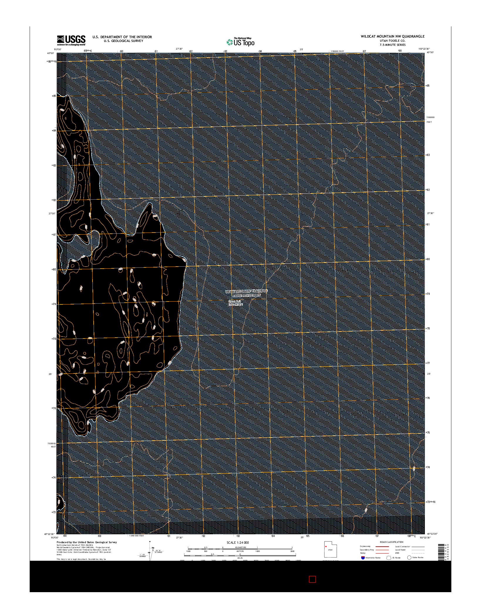 USGS US TOPO 7.5-MINUTE MAP FOR WILDCAT MOUNTAIN NW, UT 2017