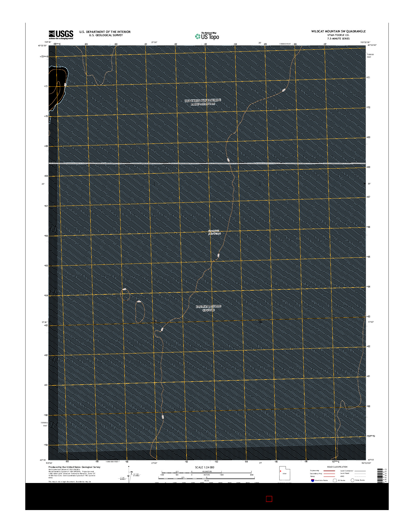 USGS US TOPO 7.5-MINUTE MAP FOR WILDCAT MOUNTAIN SW, UT 2017