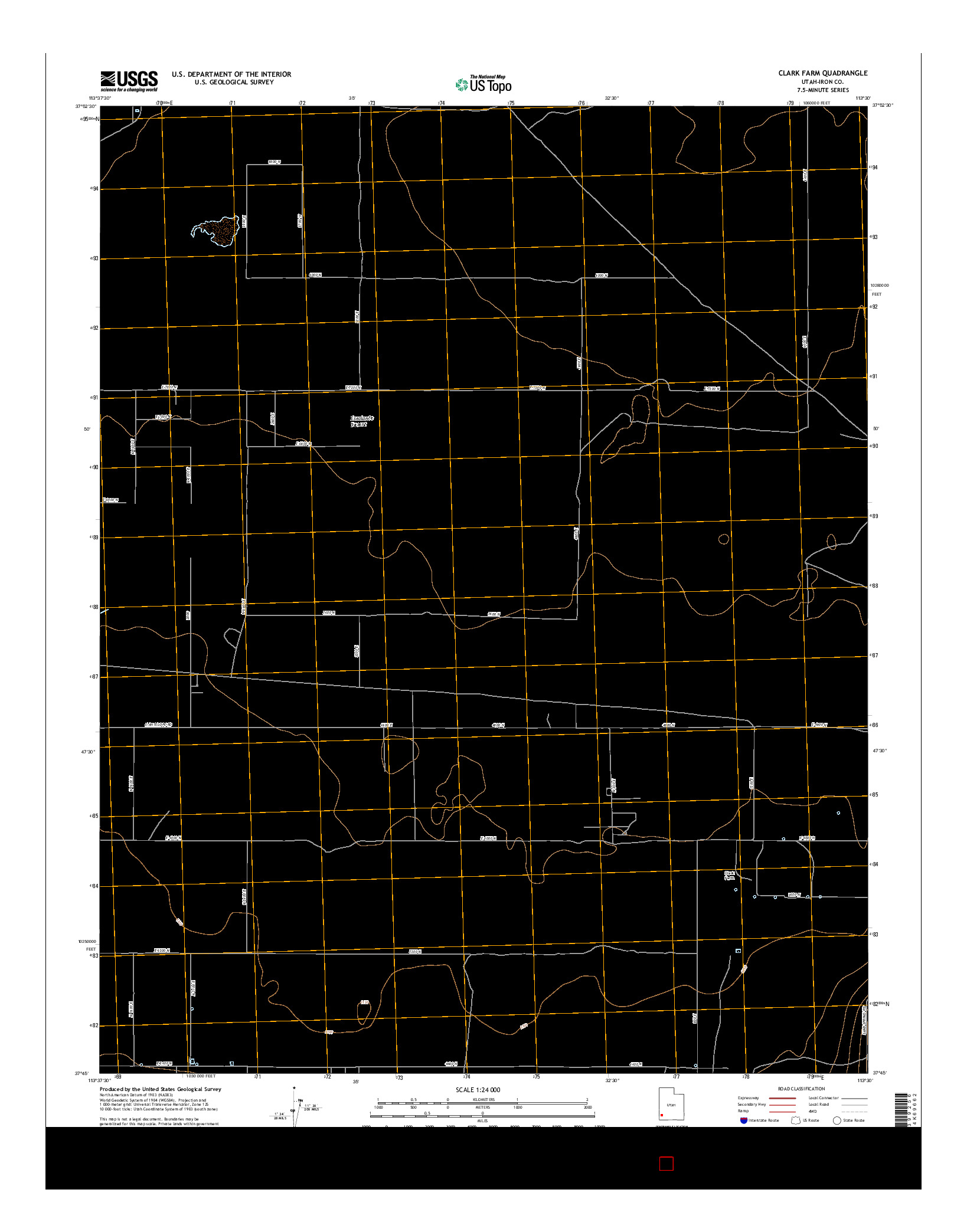 USGS US TOPO 7.5-MINUTE MAP FOR CLARK FARM, UT 2017