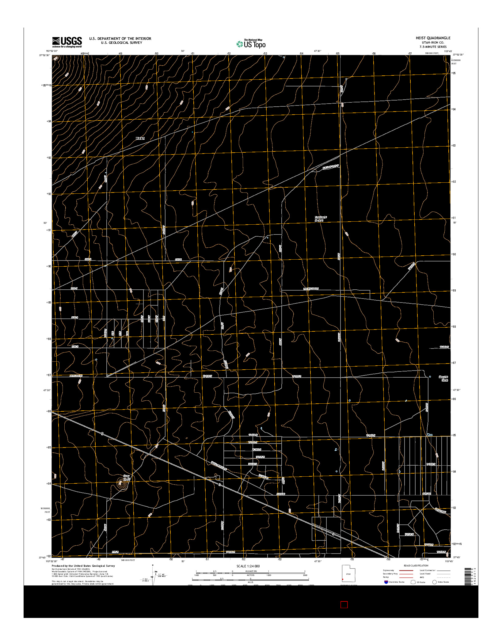 USGS US TOPO 7.5-MINUTE MAP FOR HEIST, UT 2017