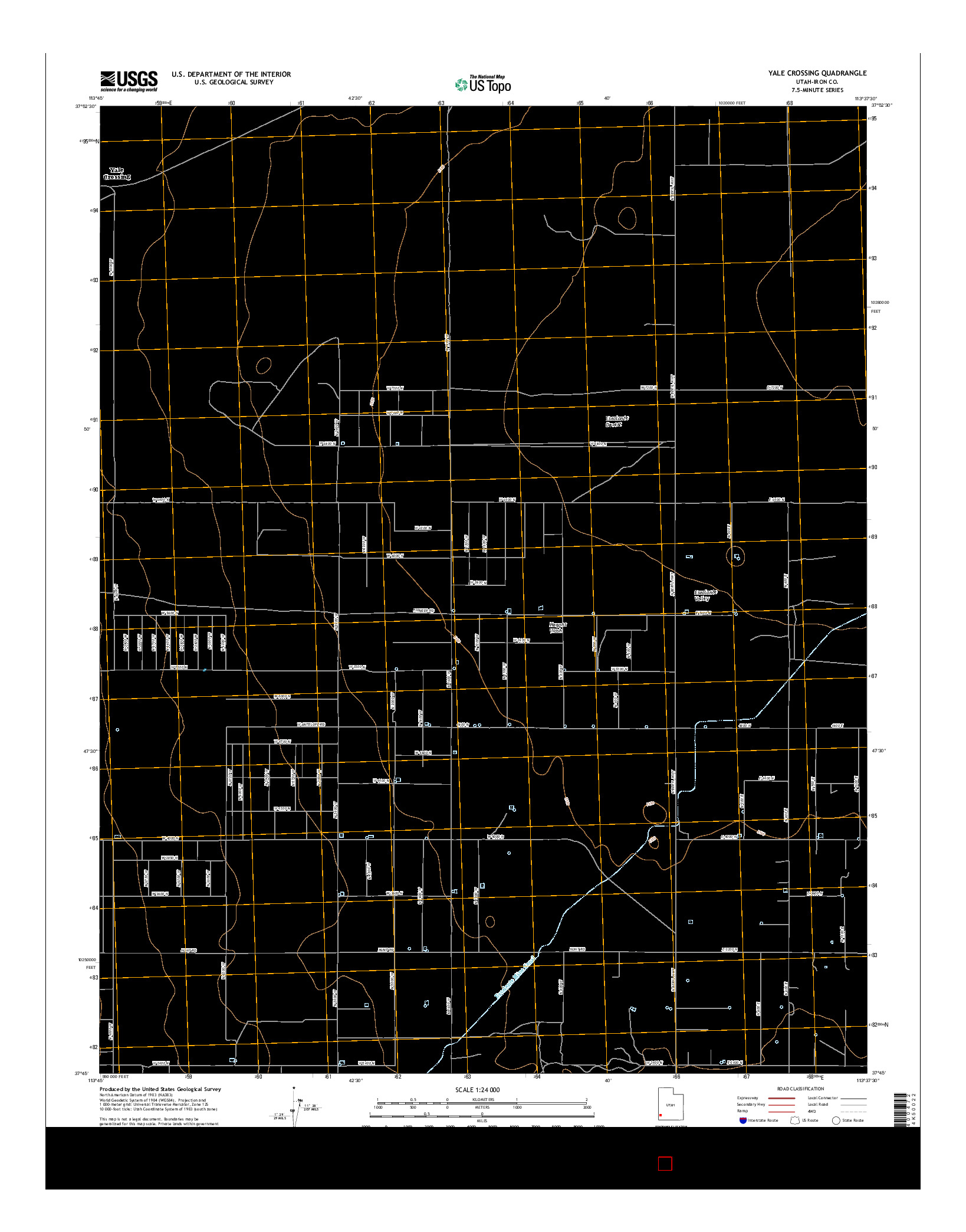 USGS US TOPO 7.5-MINUTE MAP FOR YALE CROSSING, UT 2017