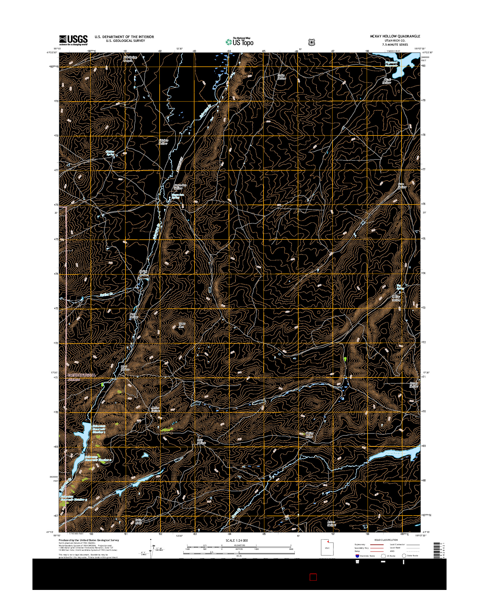 USGS US TOPO 7.5-MINUTE MAP FOR MCKAY HOLLOW, UT 2017