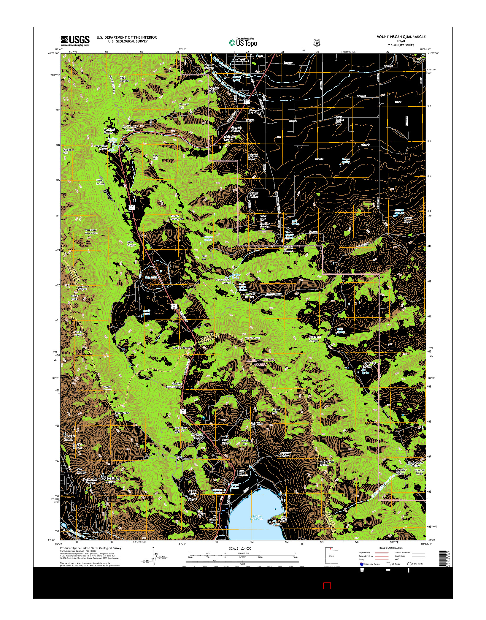 USGS US TOPO 7.5-MINUTE MAP FOR MOUNT PISGAH, UT 2017