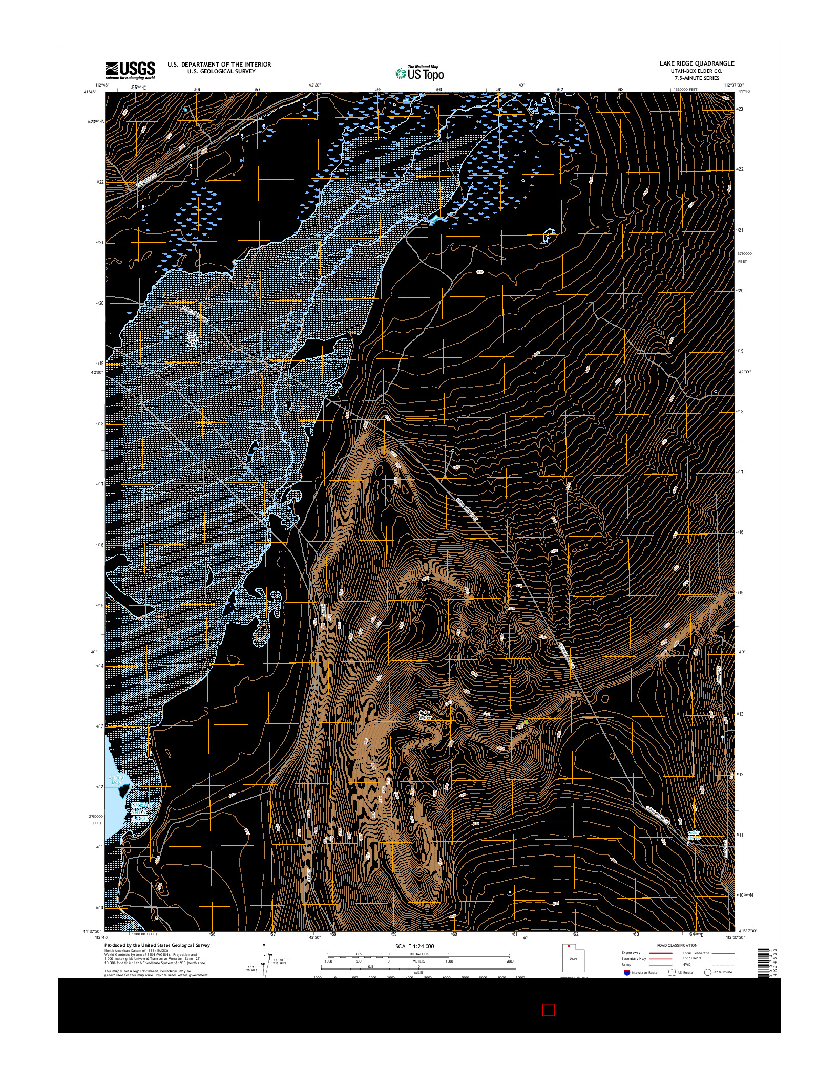 USGS US TOPO 7.5-MINUTE MAP FOR LAKE RIDGE, UT 2017