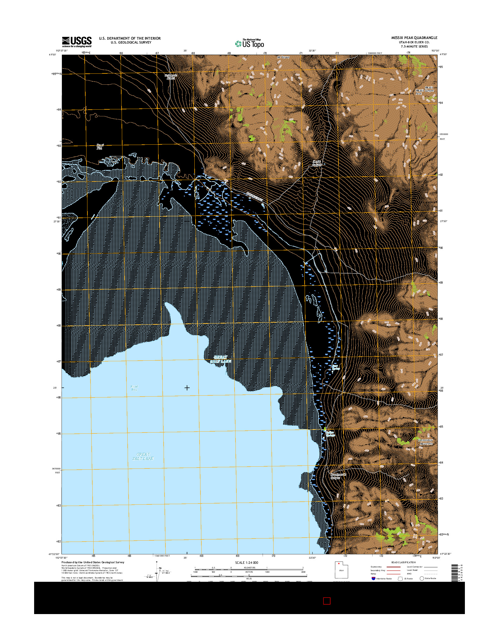 USGS US TOPO 7.5-MINUTE MAP FOR MESSIX PEAK, UT 2017